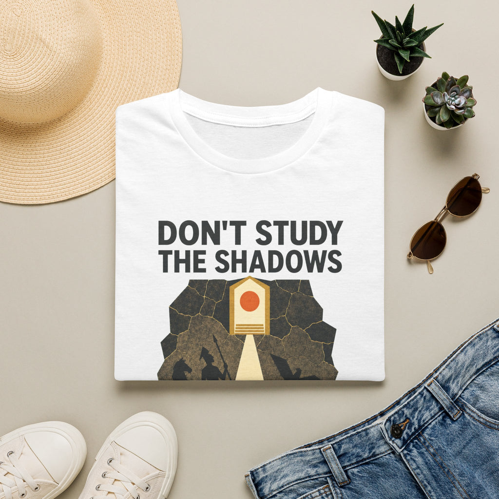 "Don't Study the Shadows, Find the Light" Inspirational Graphic Tee