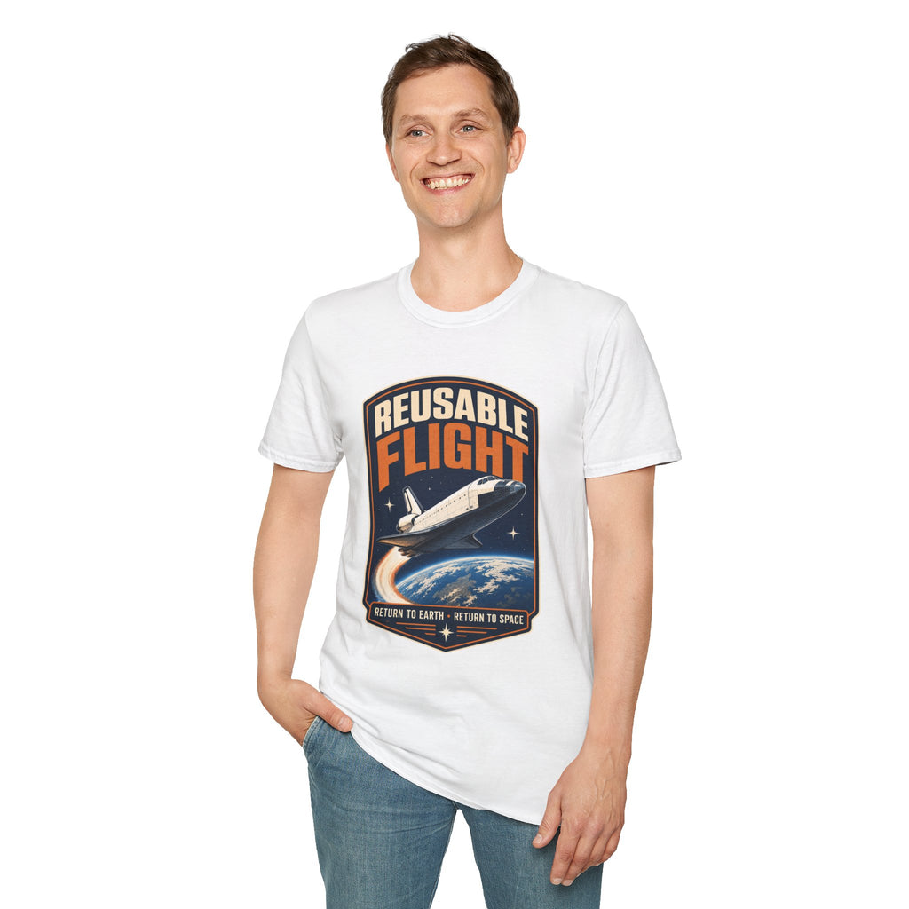 Reusable Flight T-Shirt — Space Shuttle Retro Graphic Tee