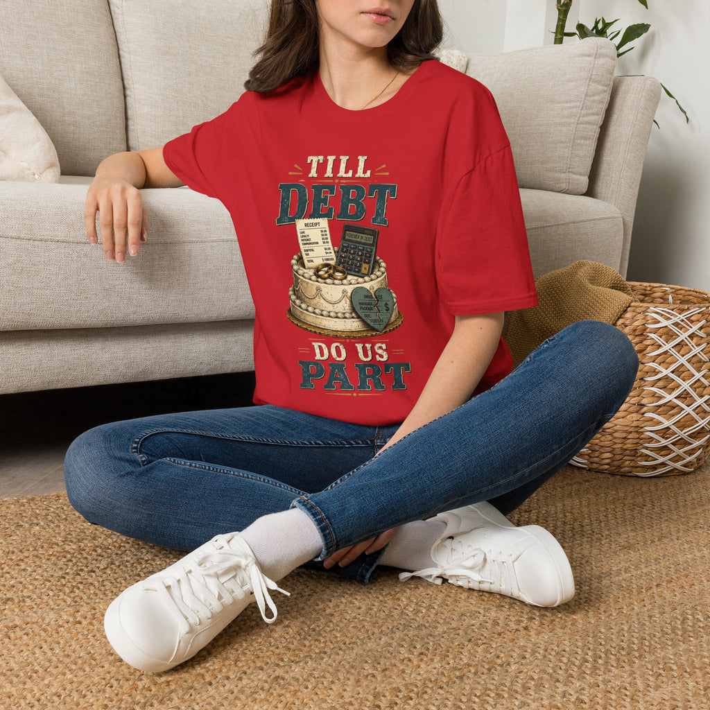 "Till Debt Do Us Part" Funny Debt & Finance Marriage Tee