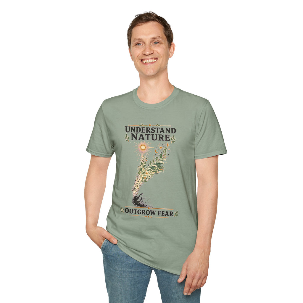 Understand Nature T-Shirt — Botanical 'Outgrow Fear' Graphic Tee