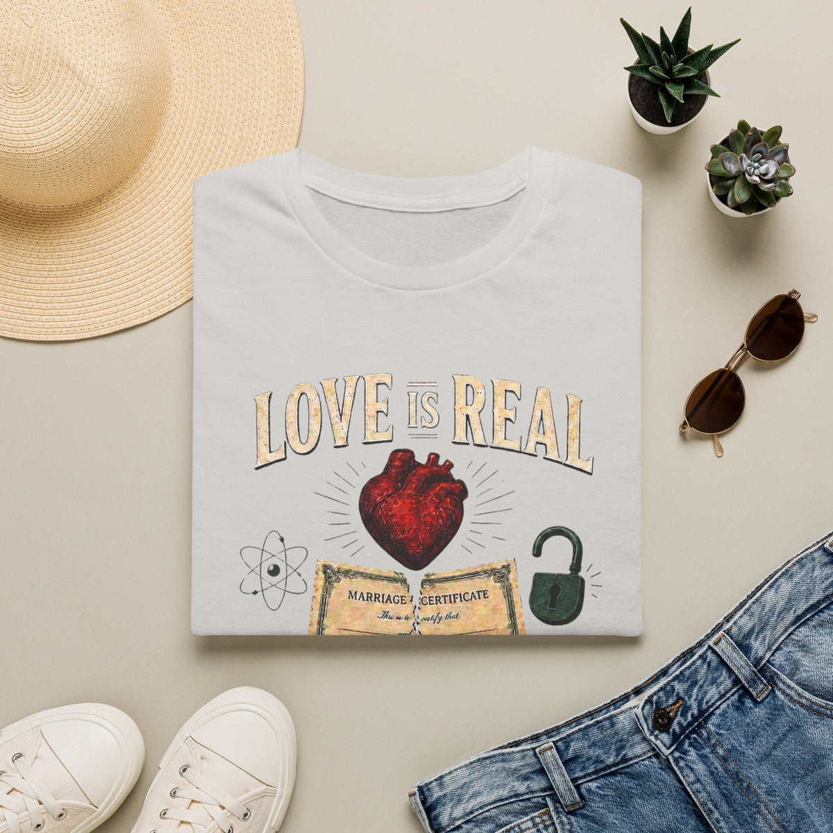 Love Is Real, Contracts Are Optional Graphic Tee