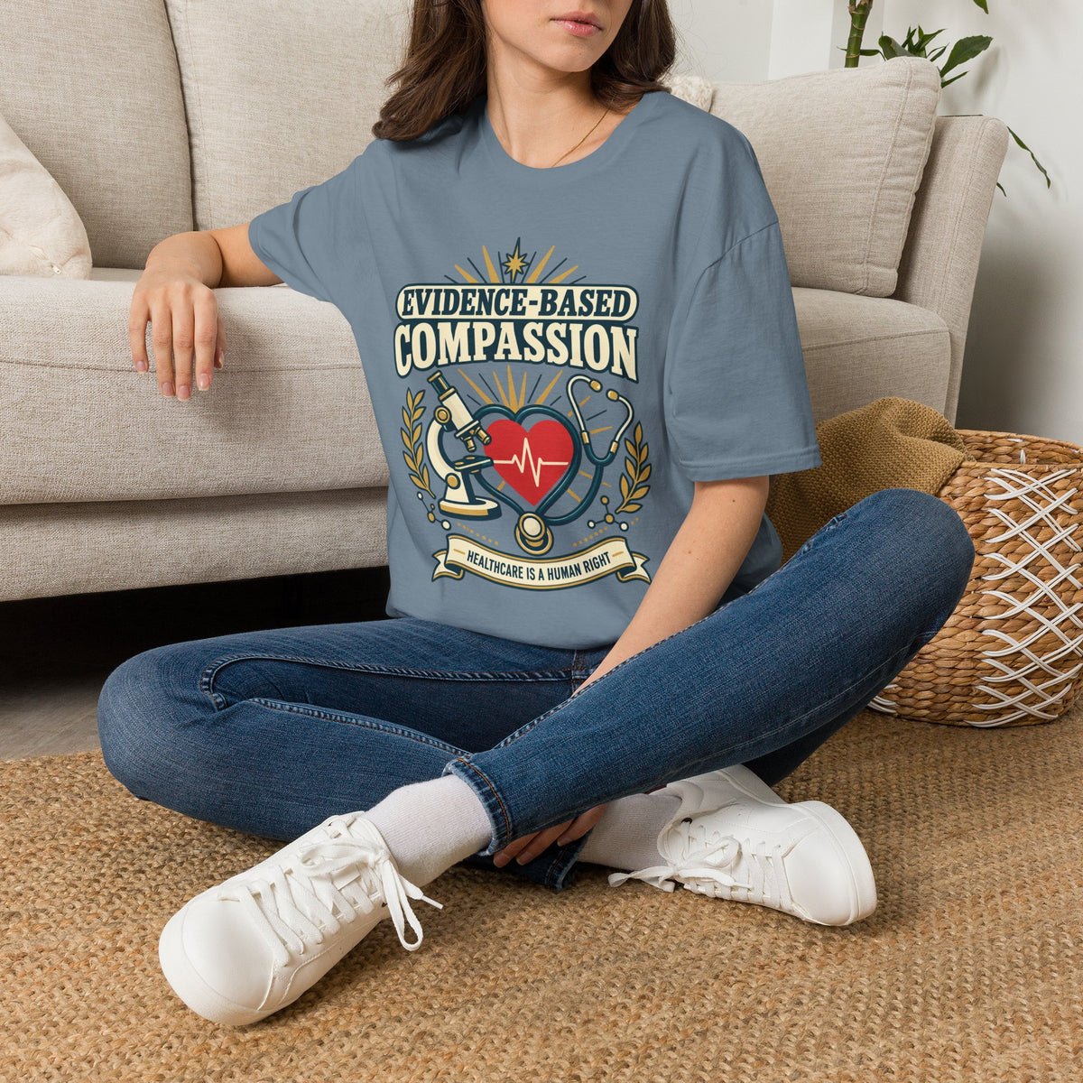 Evidence-Based Compassion Nurse T-Shirt — Healthcare Hero Medical Tee