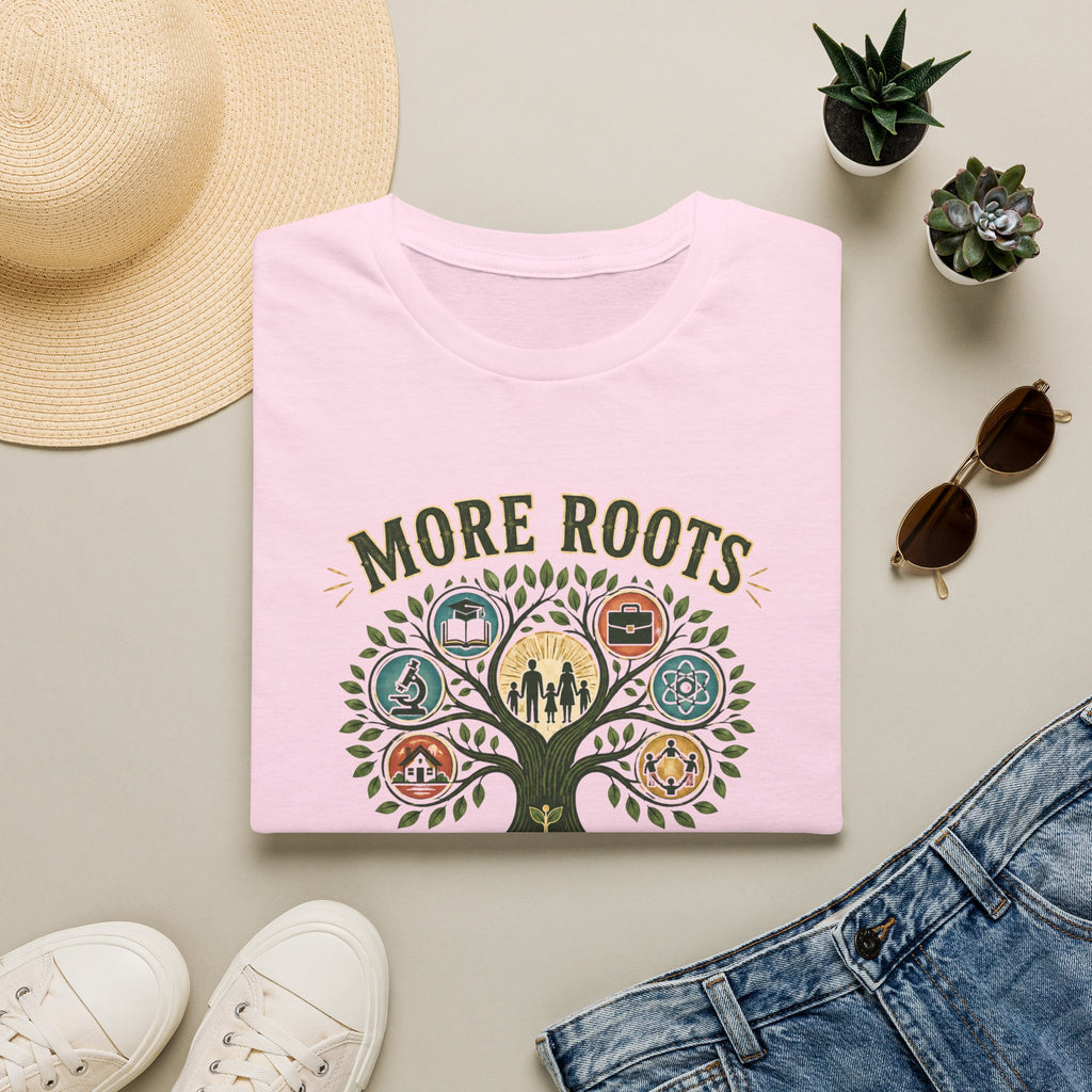 More Roots Stronger Tree T-Shirt — Family Heritage Tree Graphic Tee