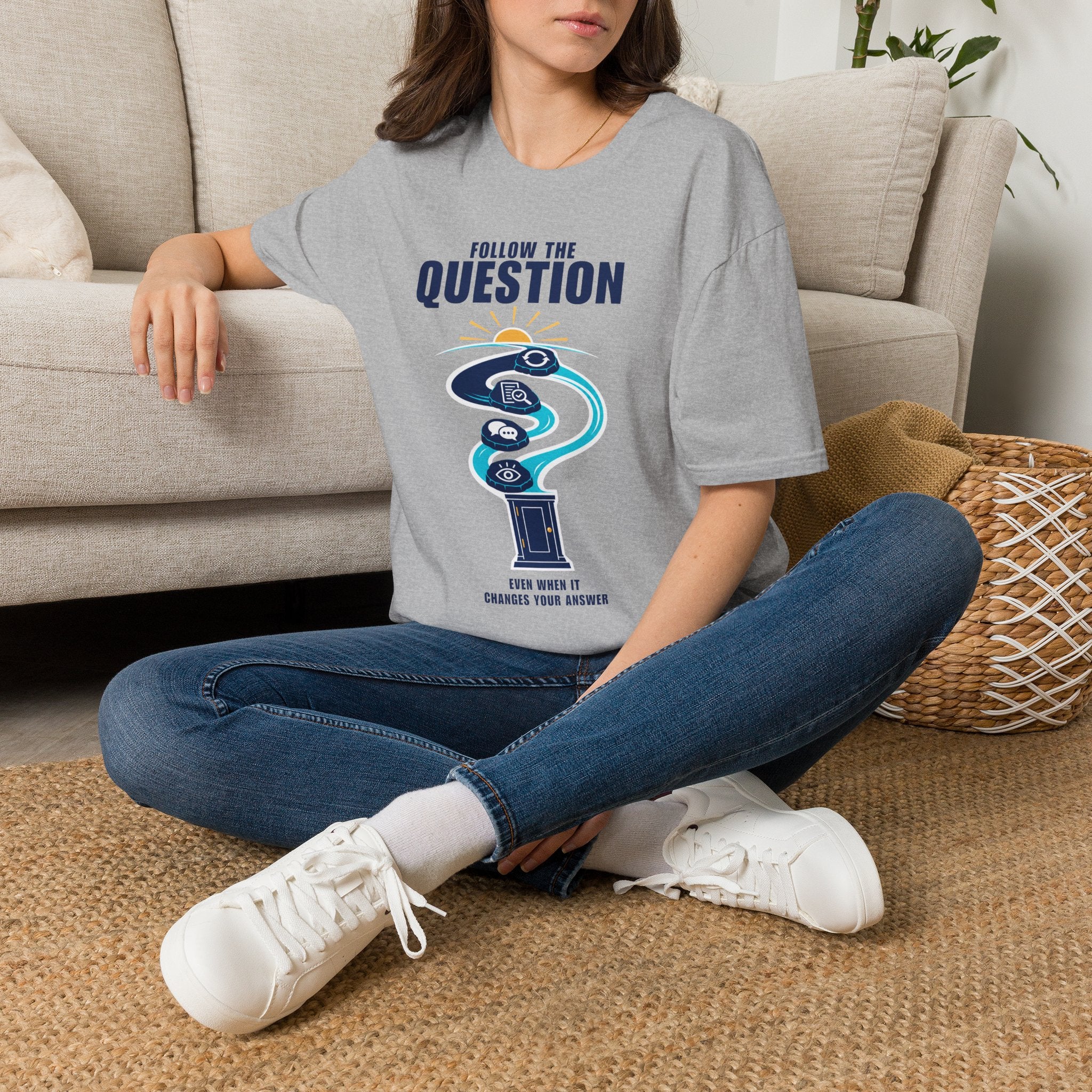 Follow the Question T-Shirt — Inspirational Travel & Curiosity Tee
