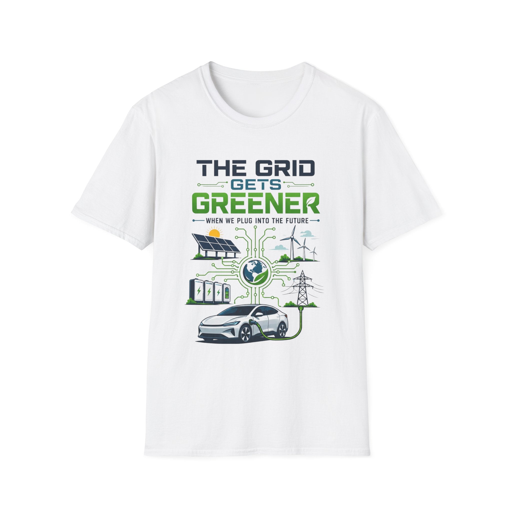 "The Grid Gets Greener" Eco Renewable Energy Tee