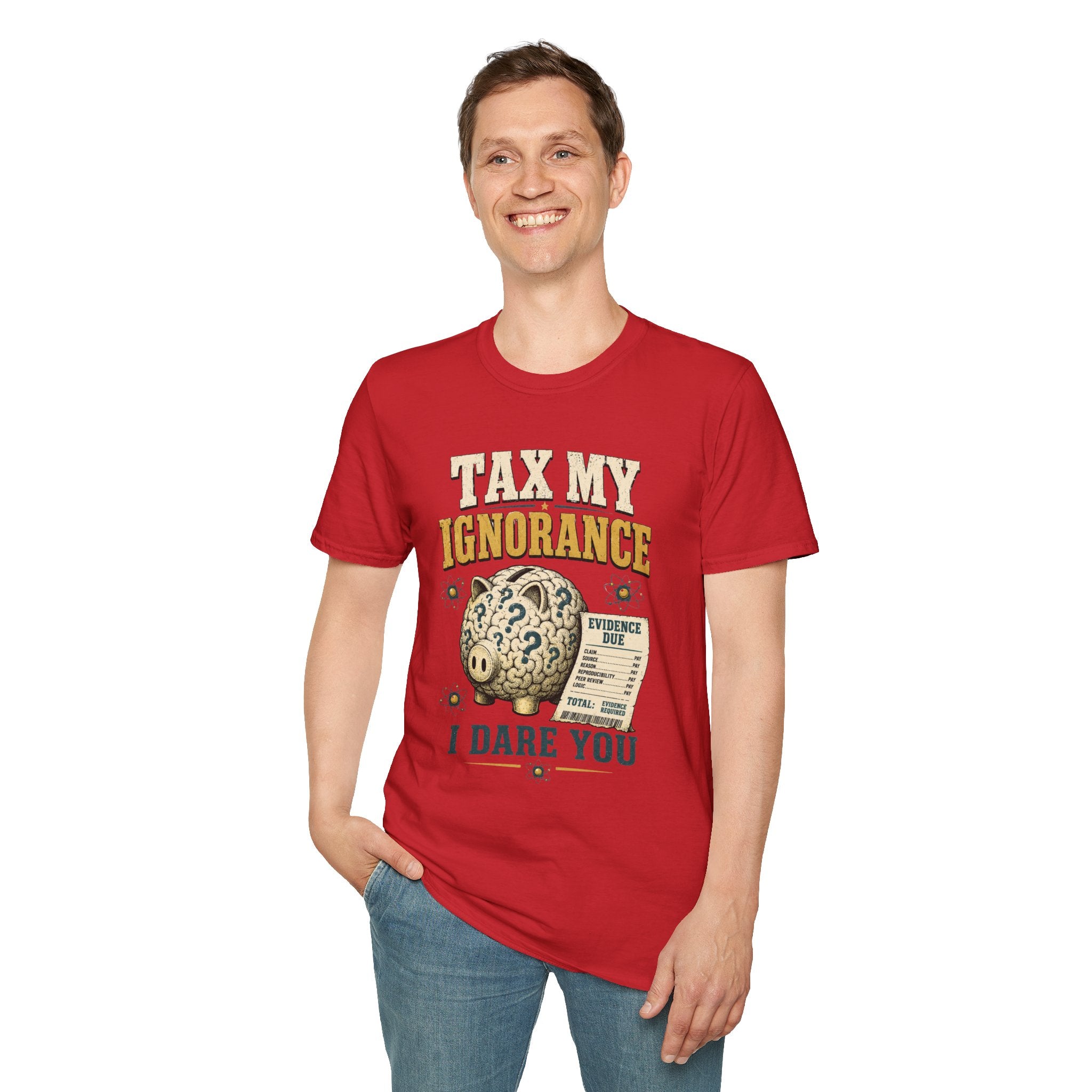 Tax My Ignorance T-Shirt – Funny Political Piggy Bank Design