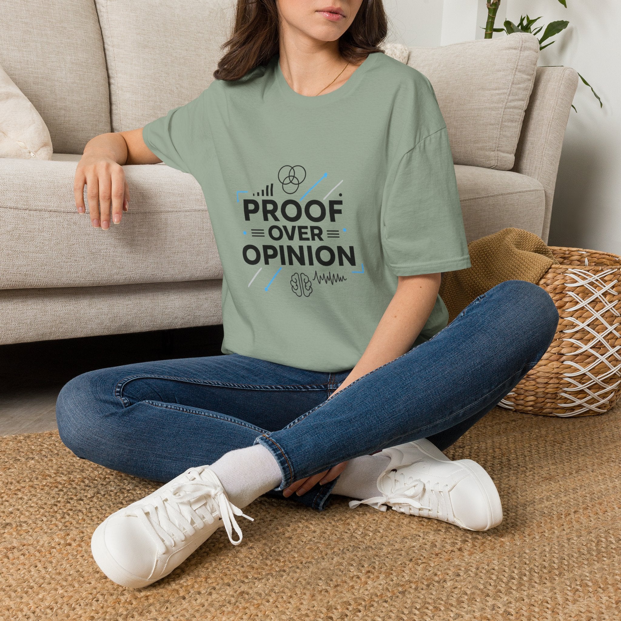 Proof Over Opinion T-Shirt — Science & Evidence Graphic Tee