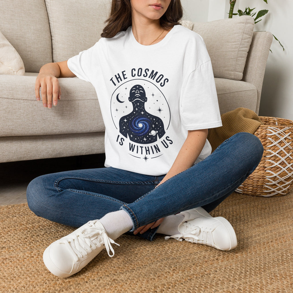 Cosmos Graphic Tee — "The Cosmos Is Within Us" Spiritual Astronomy Shirt
