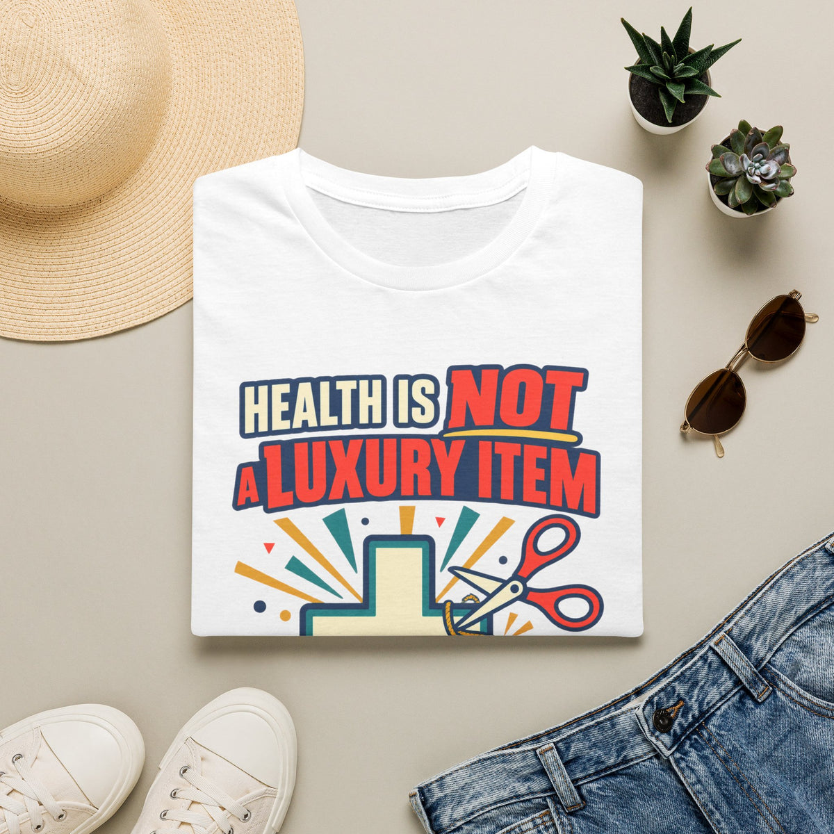 Health Is Not a Luxury Item T-Shirt — Healthcare Rights Graphic Tee
