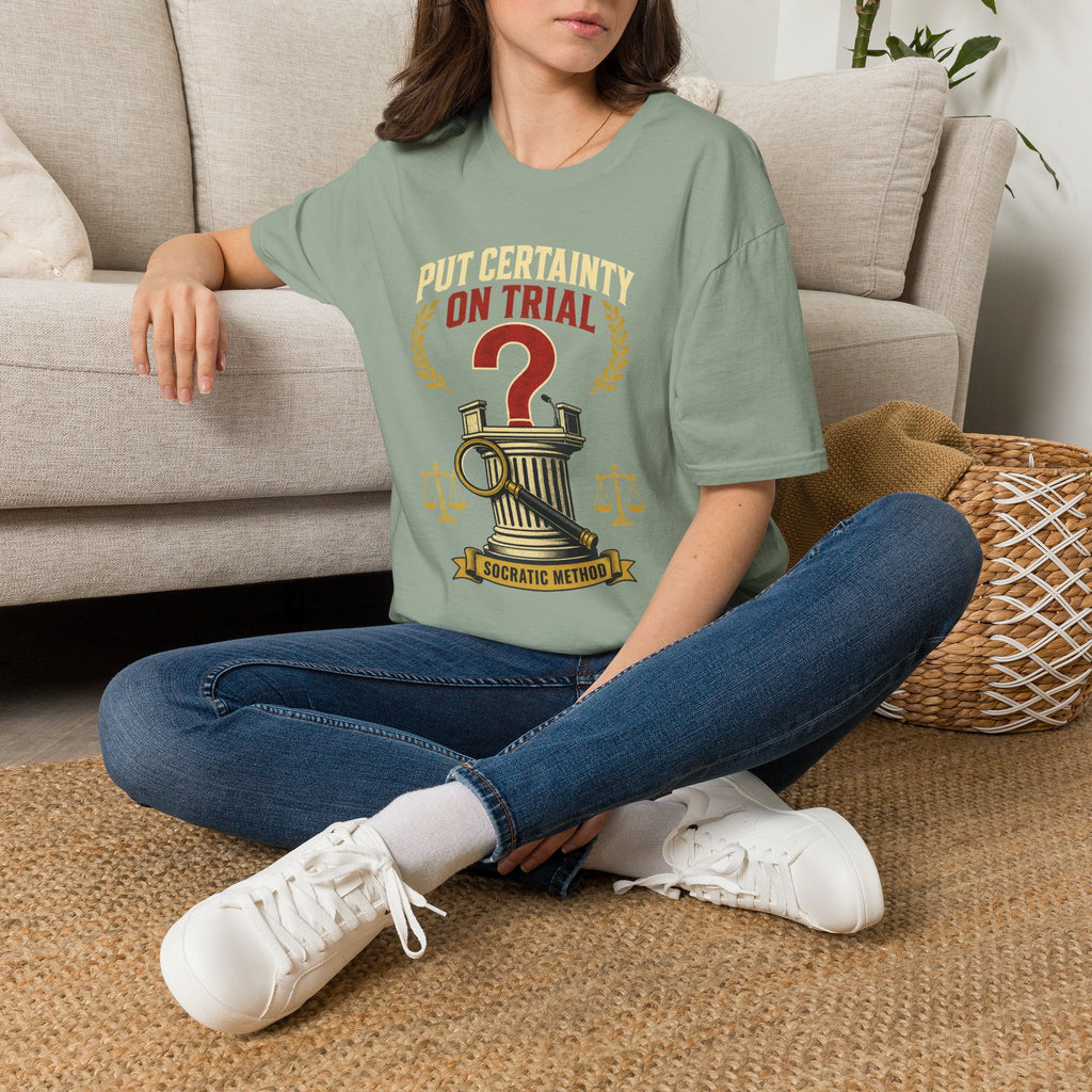 "Put Certainty On Trial" Questioning Democracy Graphic Tee