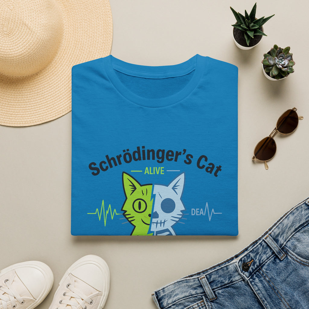 Schrödinger’s Cat T-Shirt — 'Both Alive and Dead' Quantum Science Funny Tee