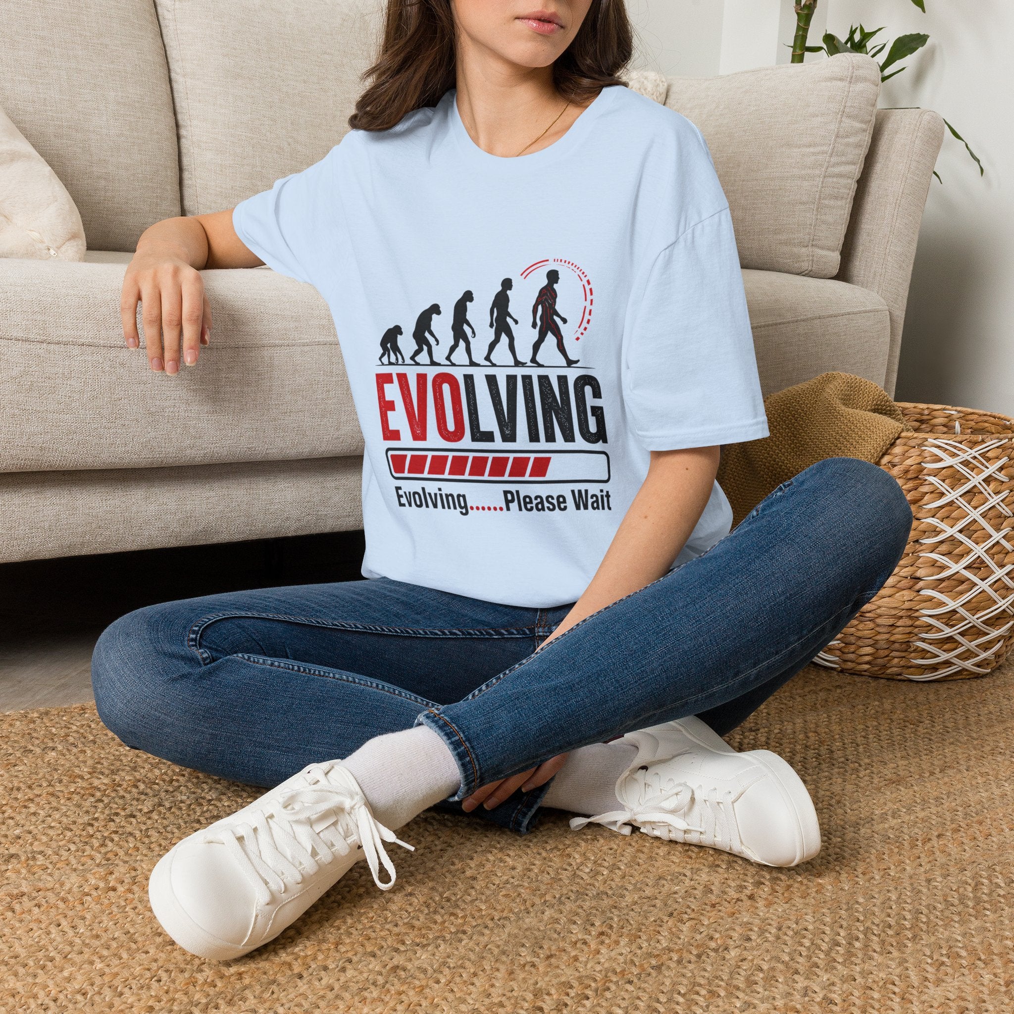 Evolving Please Wait T-Shirt — Evolution Graphic Tee