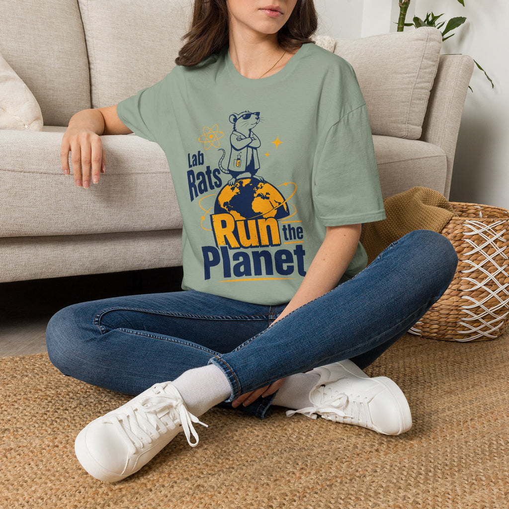 Lab Rats Run the Planet T-Shirt — Cute Scientist Rodent Graphic Tee