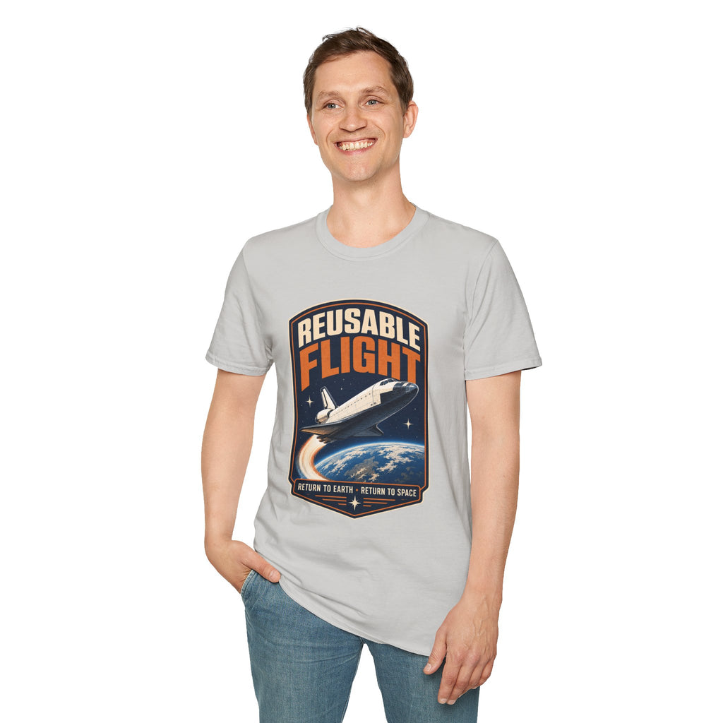 Reusable Flight T-Shirt — Space Shuttle Retro Graphic Tee