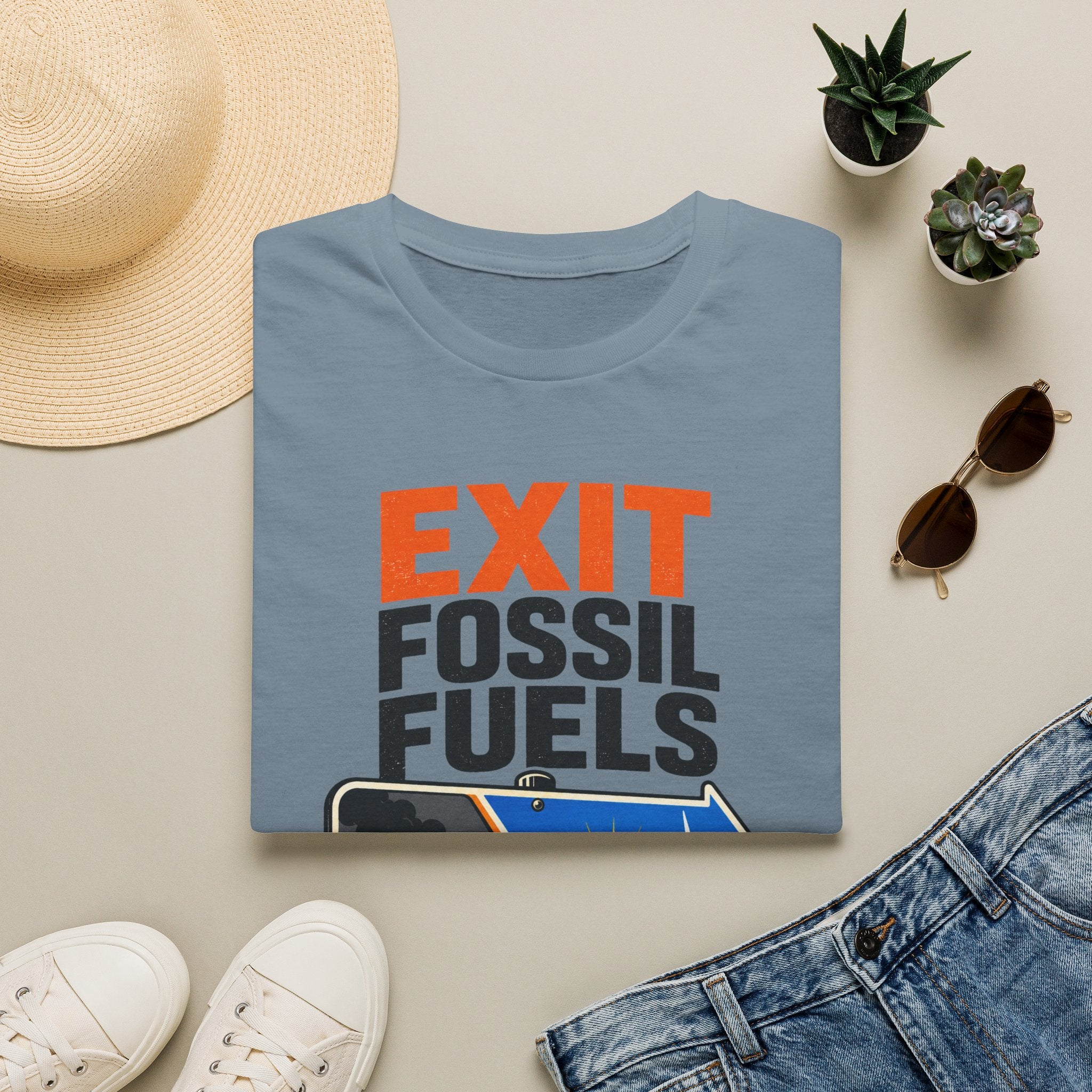 "Exit Fossil Fuels, Enter Clean Power" Environmental Tee