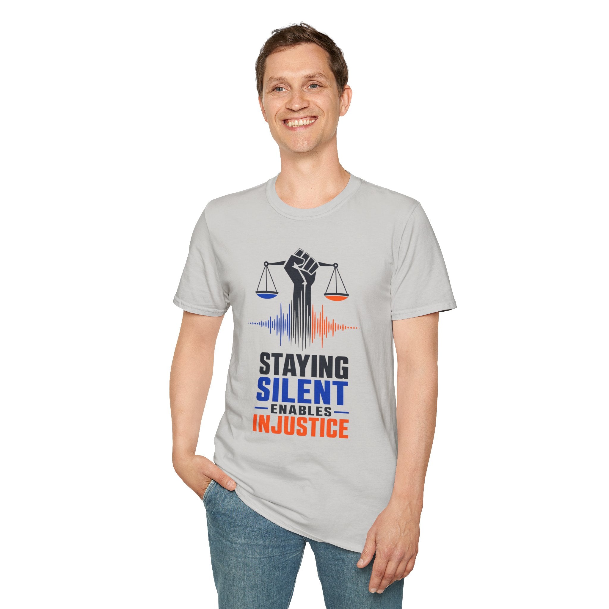 "Staying Silent Enables Injustice" Justice Fist Graphic Tee