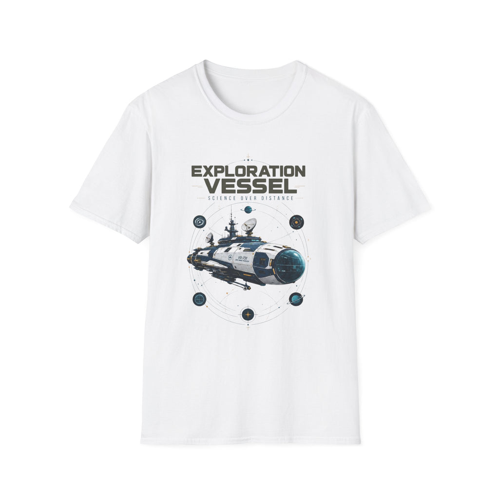 Exploration Vessel T-Shirt — Science Over Distance Space Graphic Tee