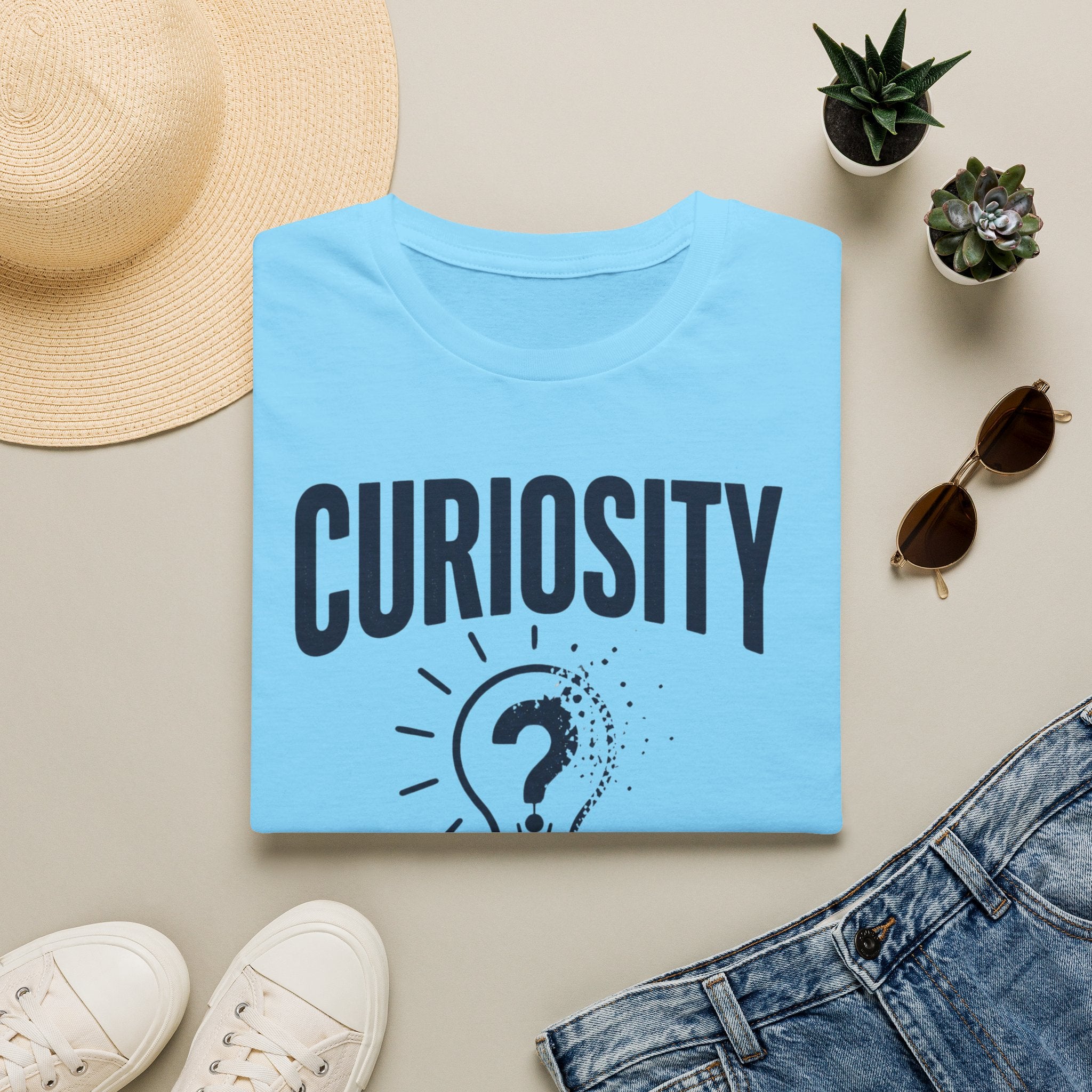 Curiosity T-Shirt — “Curiosity Dies With Complacency” Inspirational Graphic Tee