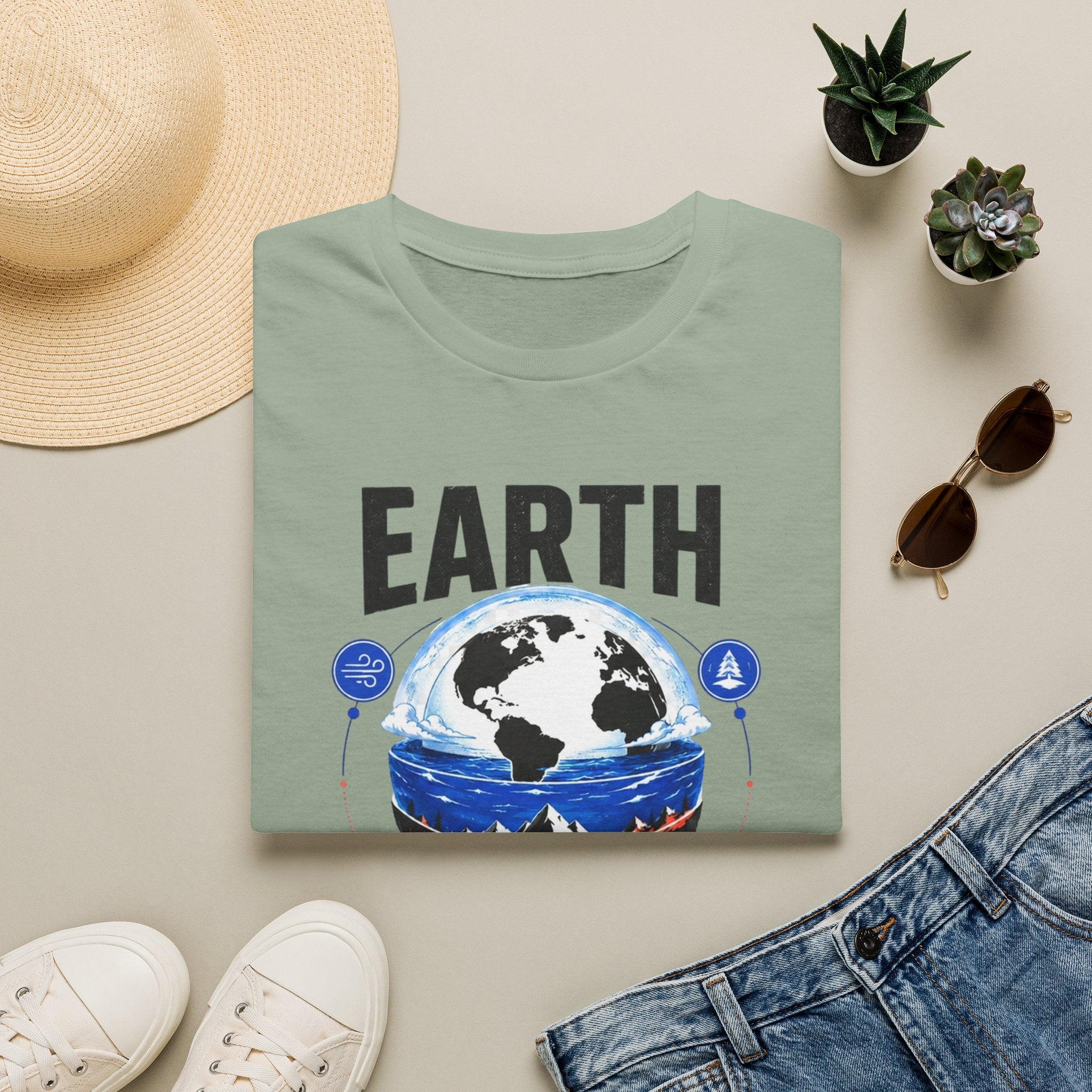 Earth Graphic T-Shirt — "Treat It Like It's Your Only Home" Environmental Tee