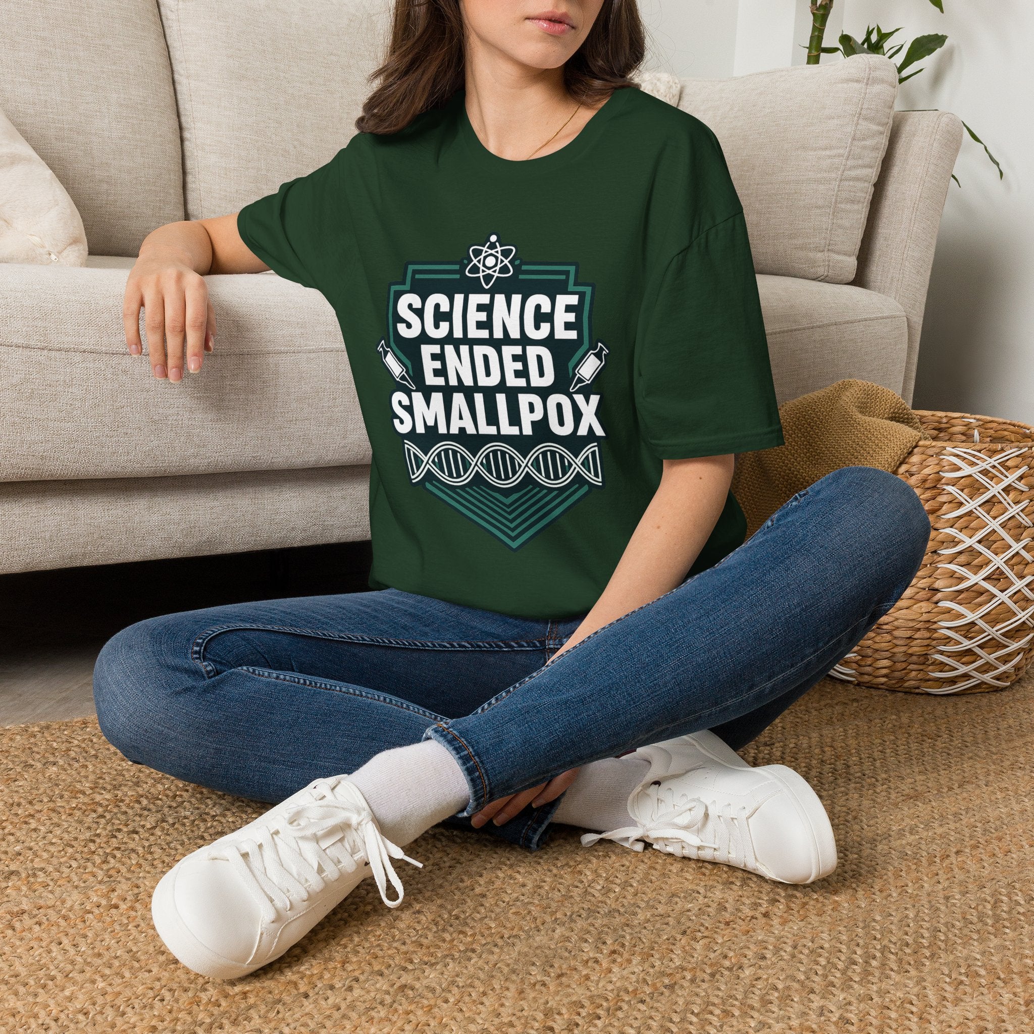 Science Ended Smallpox T-Shirt — Retro Science Graphic Tee