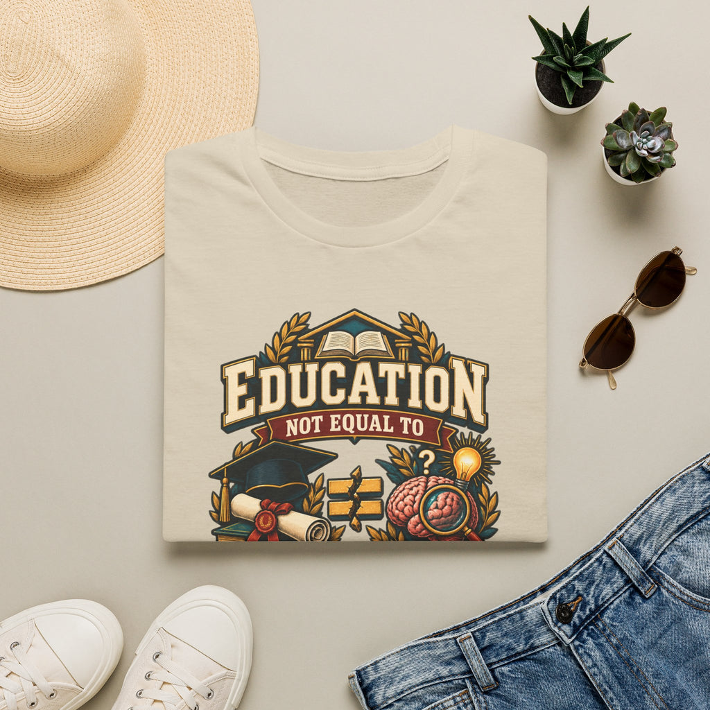 Education Not Equal to Intelligence T-Shirt