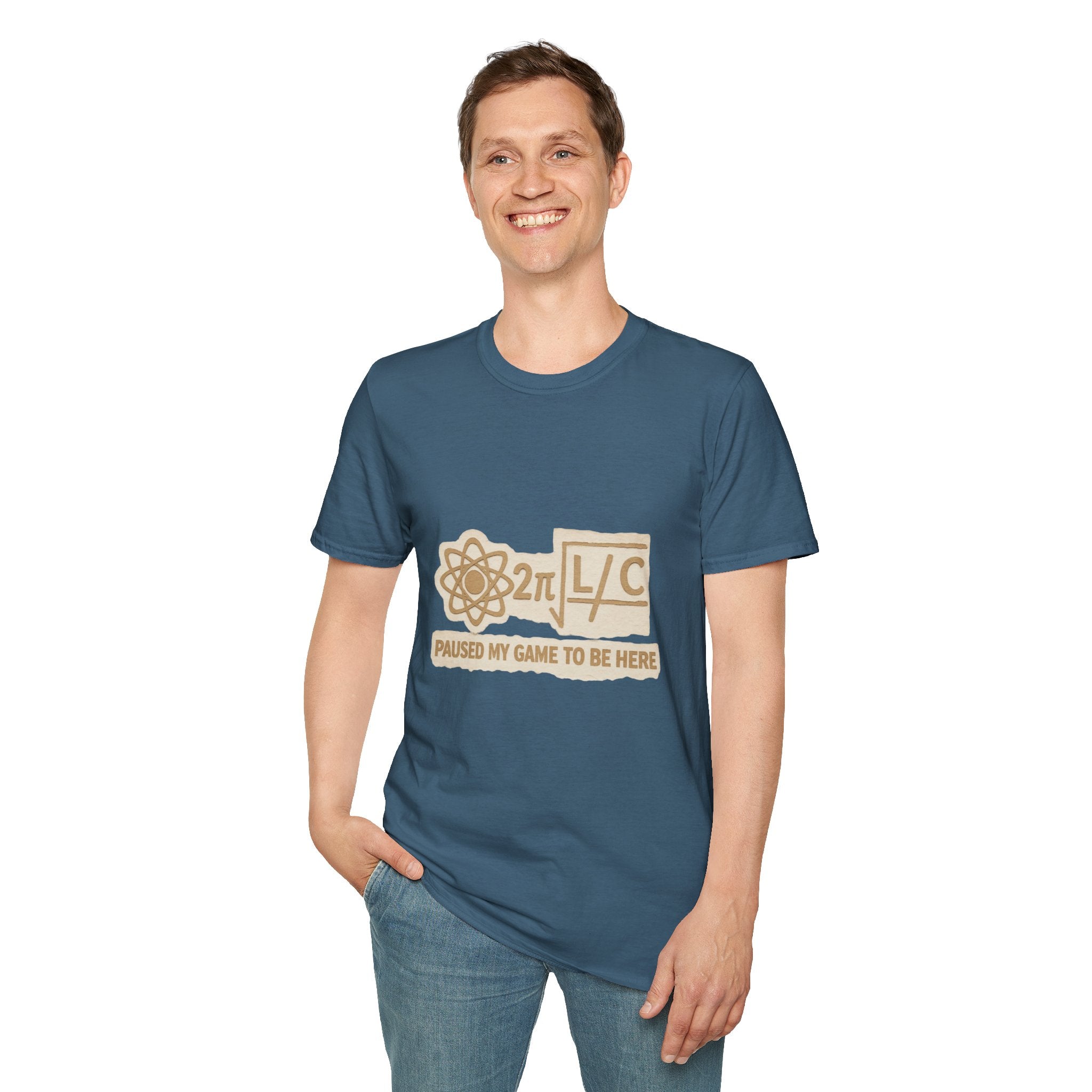 Physics Joke T-Shirt — '2π L/C' Retro Atom Graphic (I Used My Game to Be Here)
