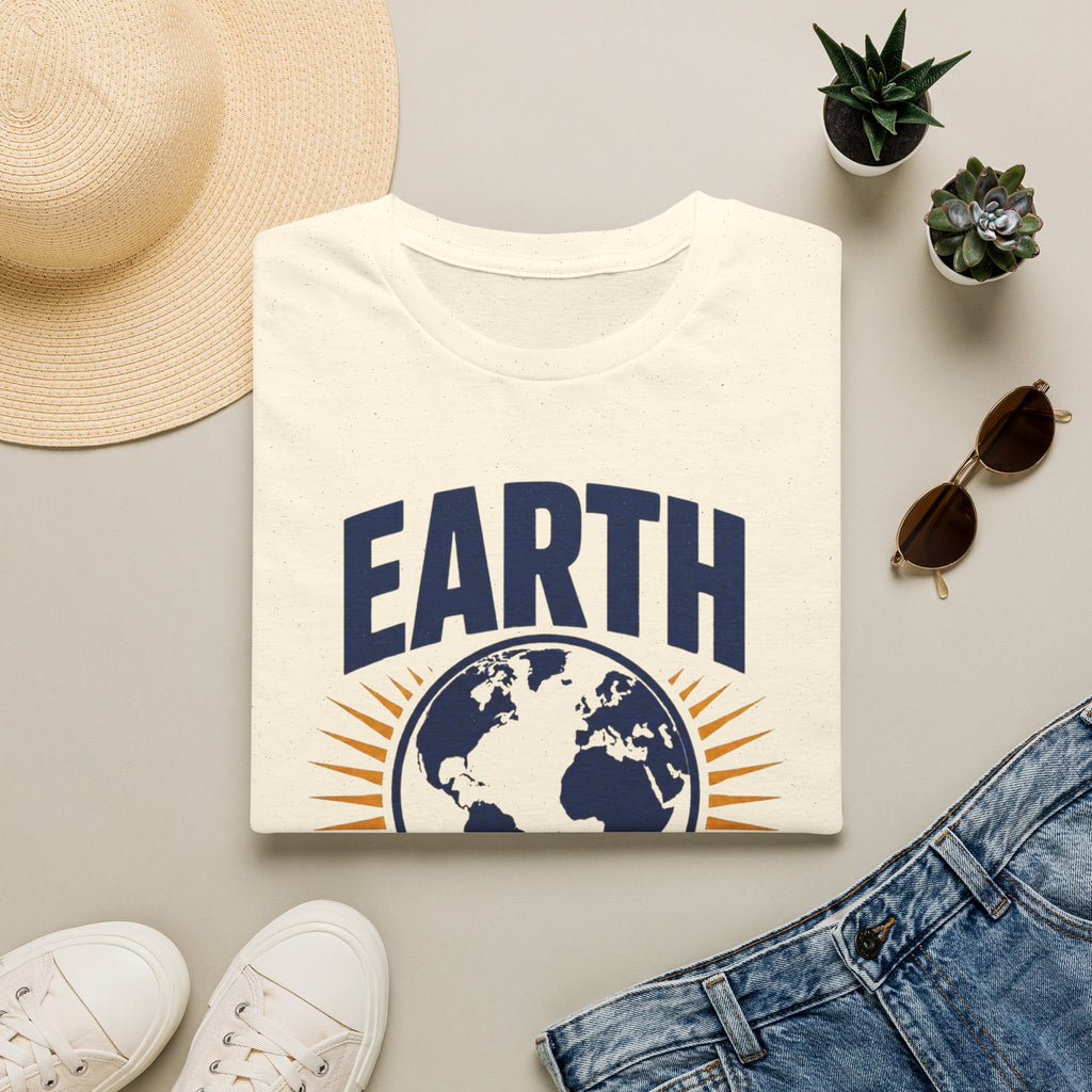 Earth T-Shirt — "Born Here, Right to Live Here" Graphic Tee