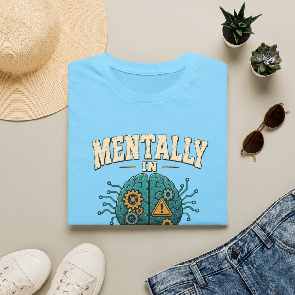 "Mentally In Beta Testing" Retro Brain Graphic Tee