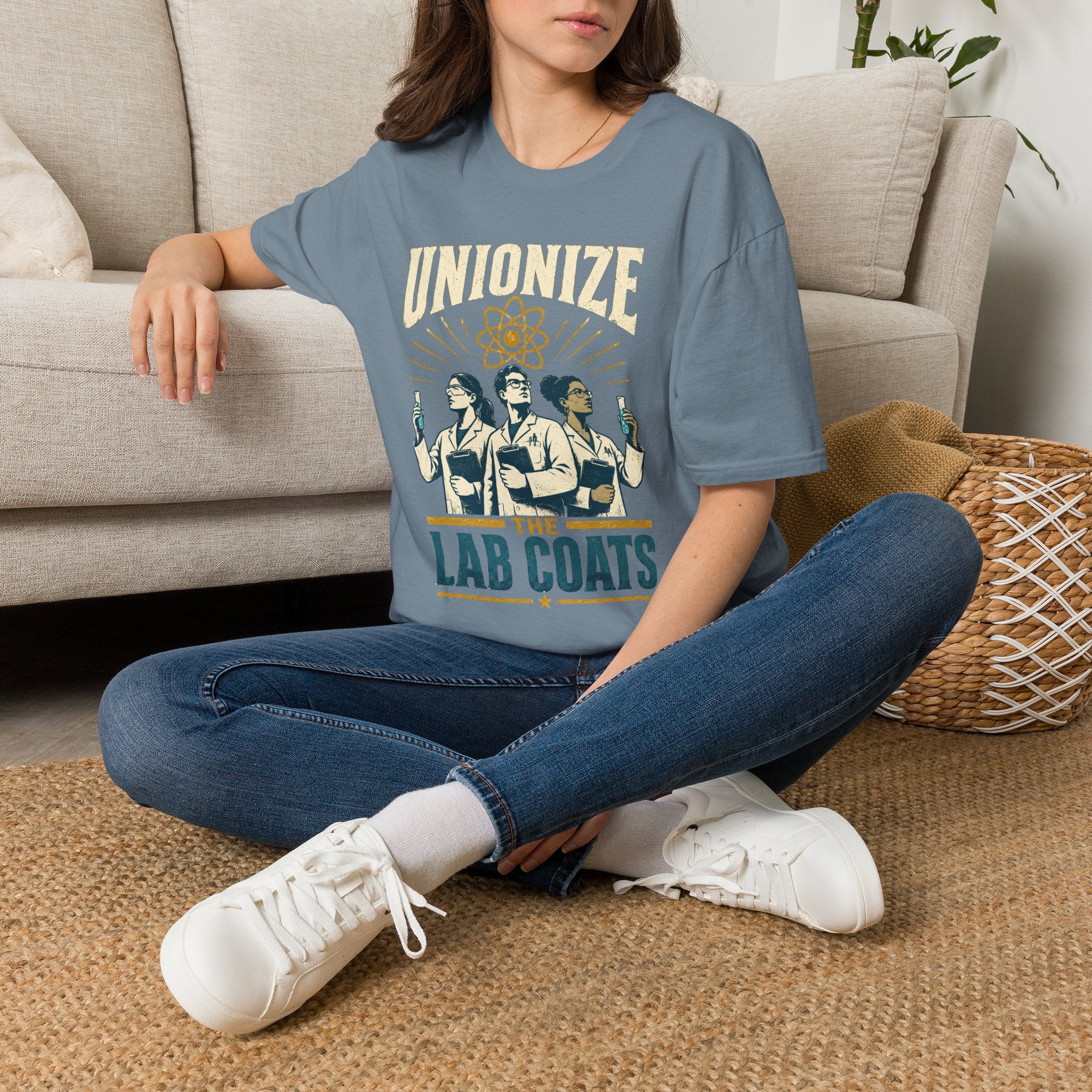 Unionize the Lab Coats T-Shirt — Science Workers Union Solidarity Tee