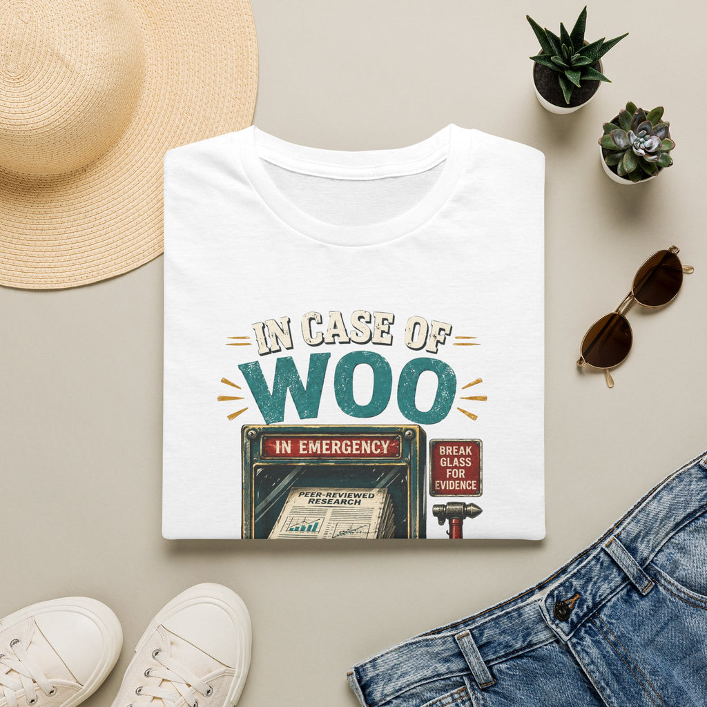 "In Case of Woo Break Out Evidence" Vintage Emergency Graphic Tee