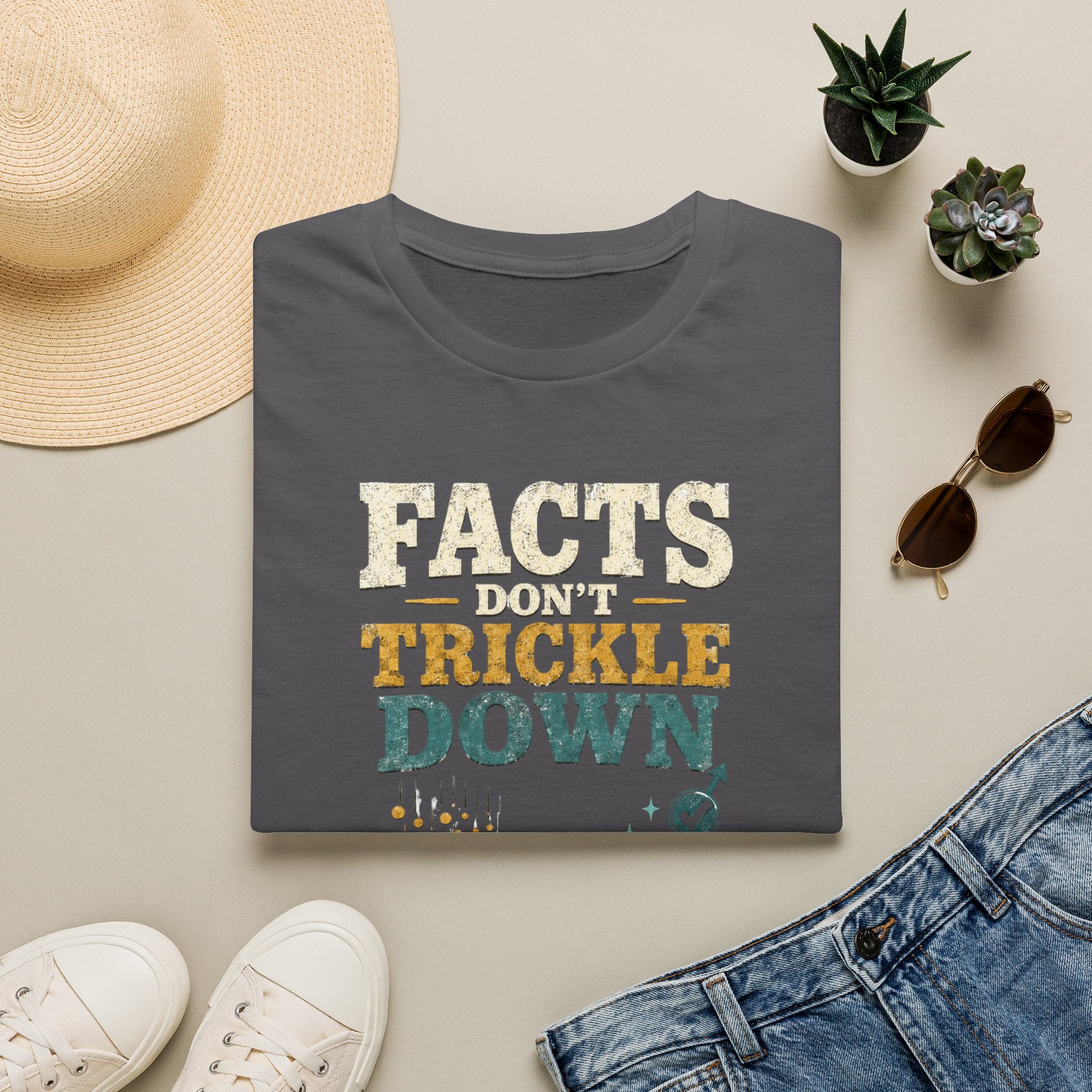 Facts Don’t Trickle Down T-Shirt — Political Statement Tee