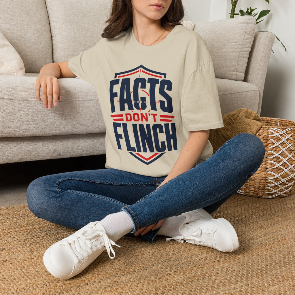 Facts Don’t Flinch T-Shirt — Bold Patriotic Statement Tee