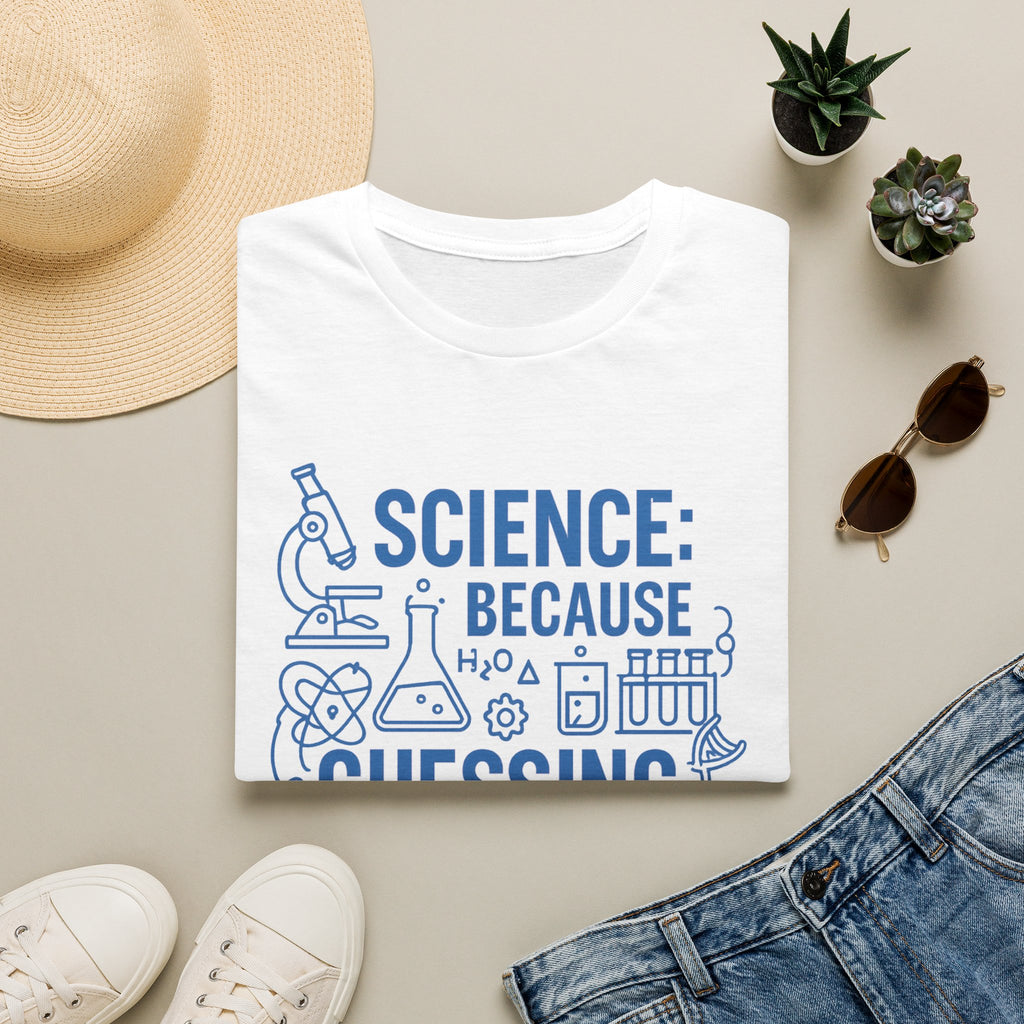 Science T-Shirt — "Science: Because Guessing Is Hard" Graphic Tee