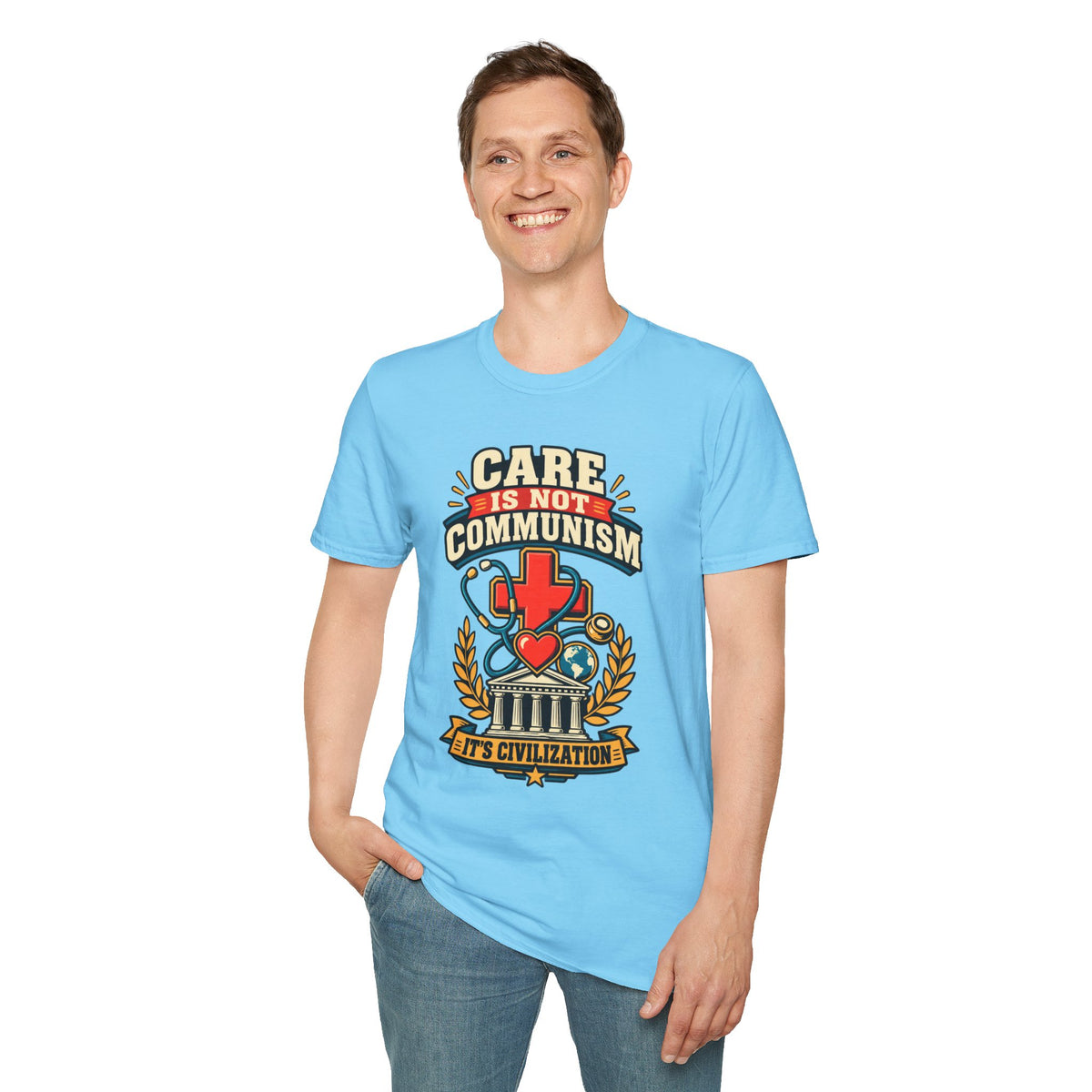 "Care Is Not Communism" Nurse/Healthcare Pride Tee