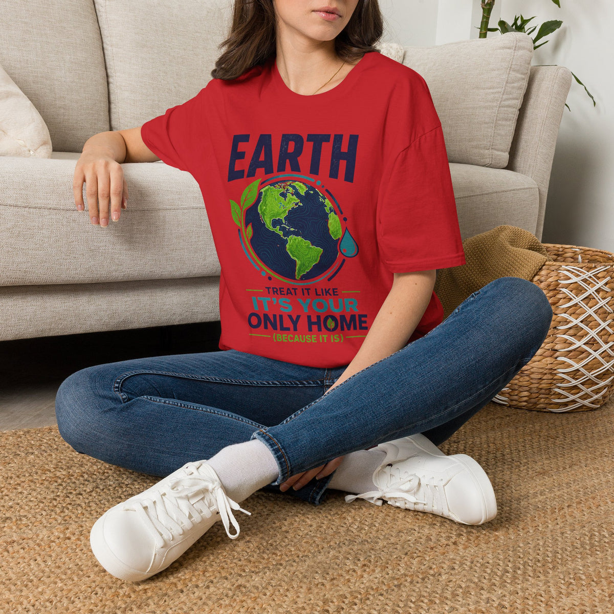 Earth Protect T-Shirt — "Treat It Like It’s Your Only Home" Eco Graphic Tee