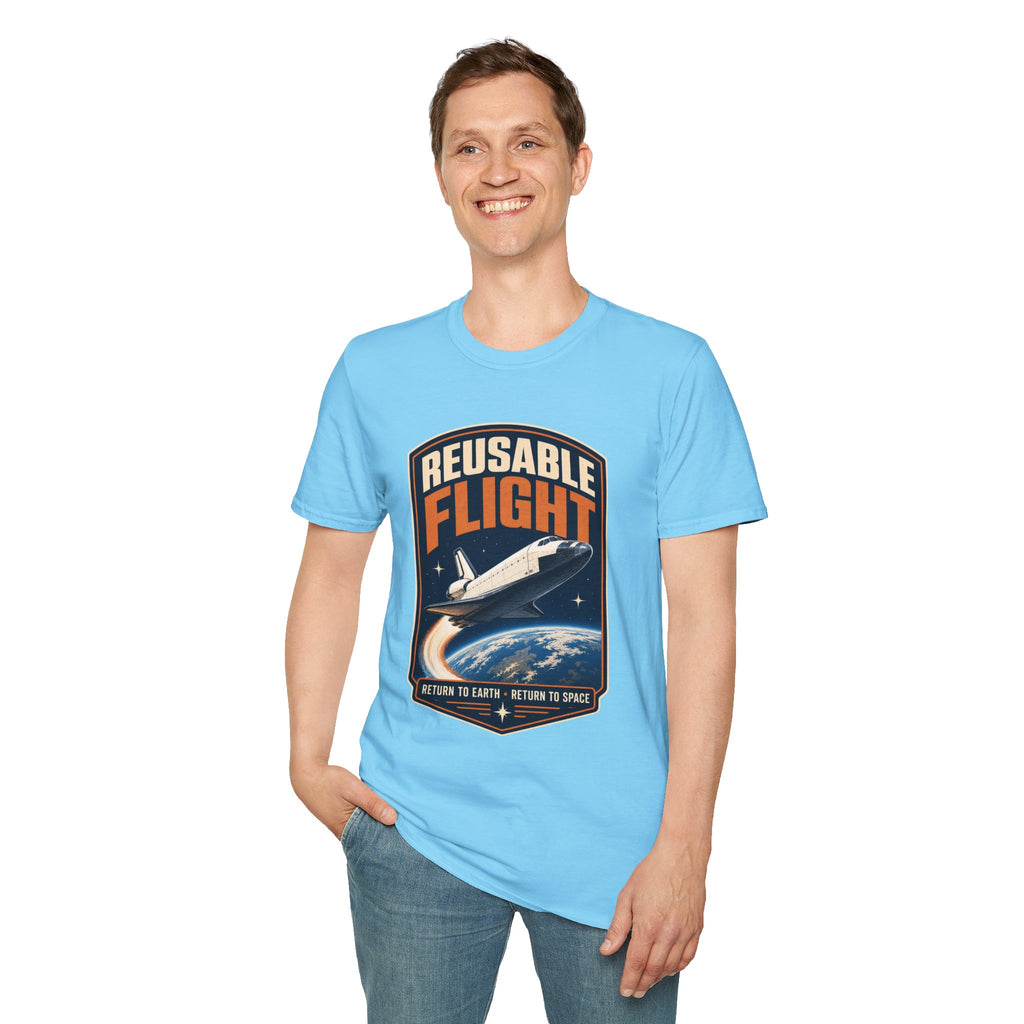Reusable Flight T-Shirt — Space Shuttle Retro Graphic Tee