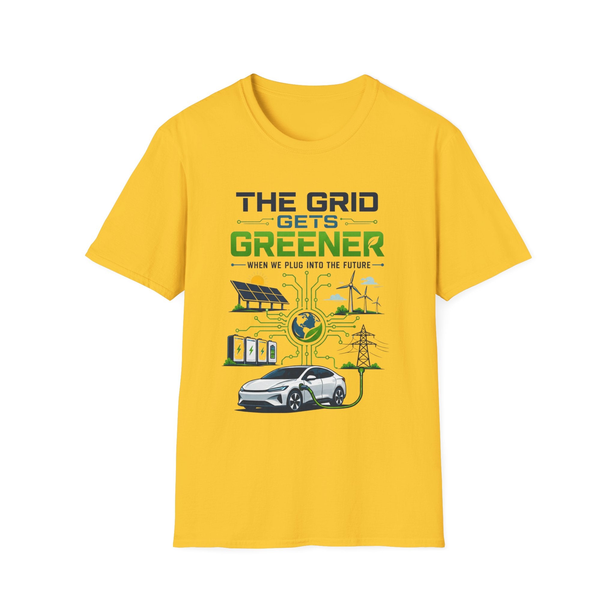 "The Grid Gets Greener" Eco Renewable Energy Tee