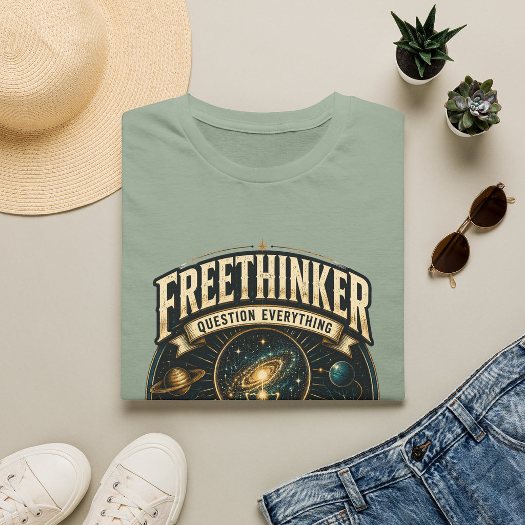 Freethinker Graphic T-Shirt — "Question Everything" Lightbulb Design