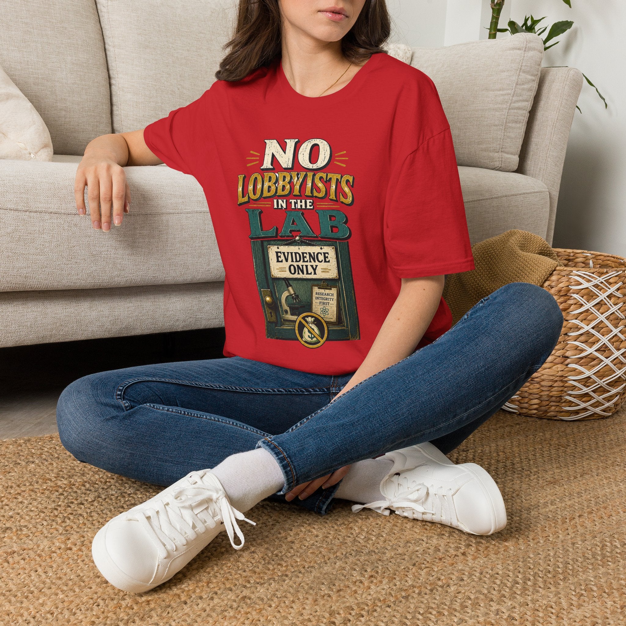 "No Lobbyists in the Lab" Vintage Science Tee