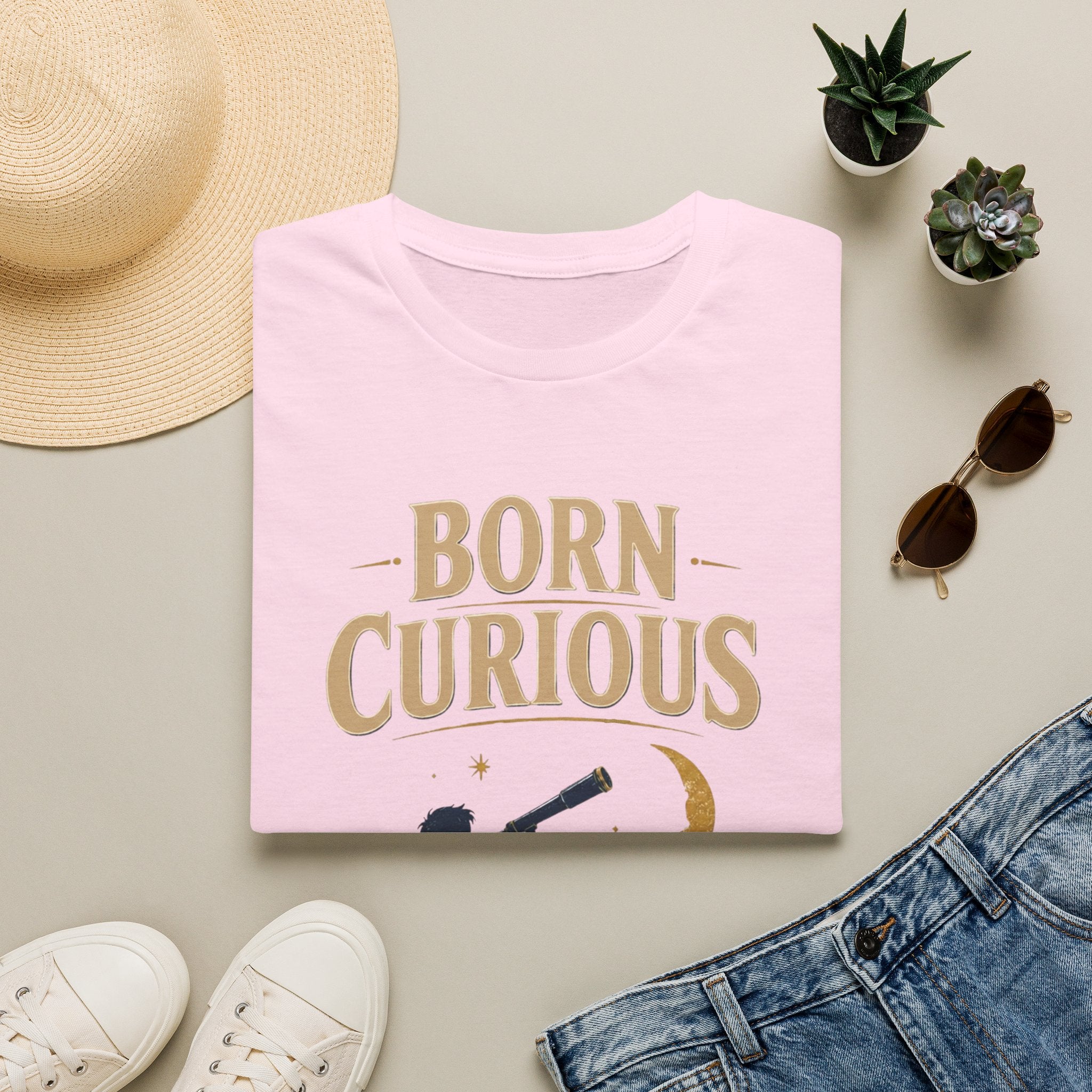 Born Curious Telescope T-Shirt