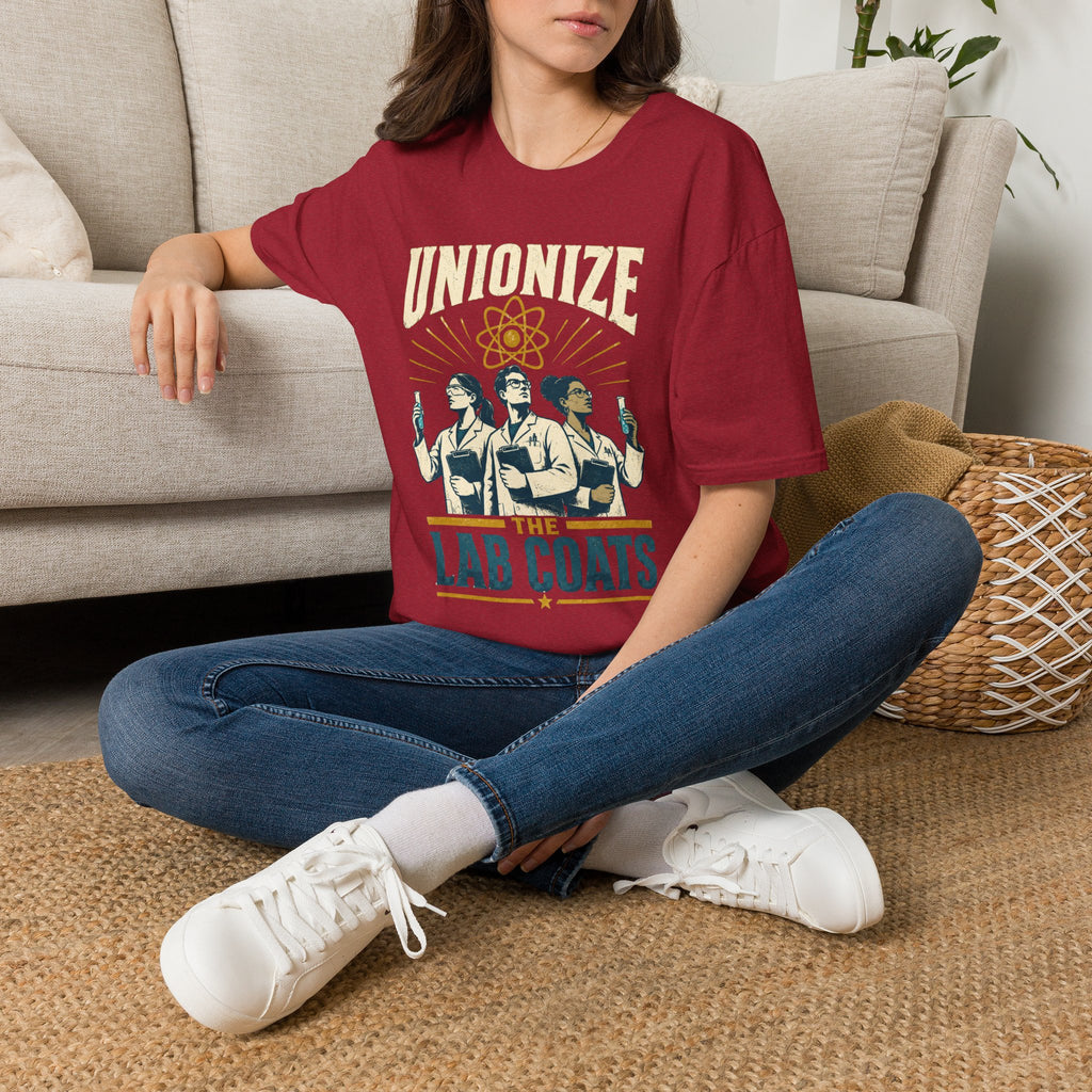 Unionize the Lab Coats T-Shirt — Science Workers Union Solidarity Tee