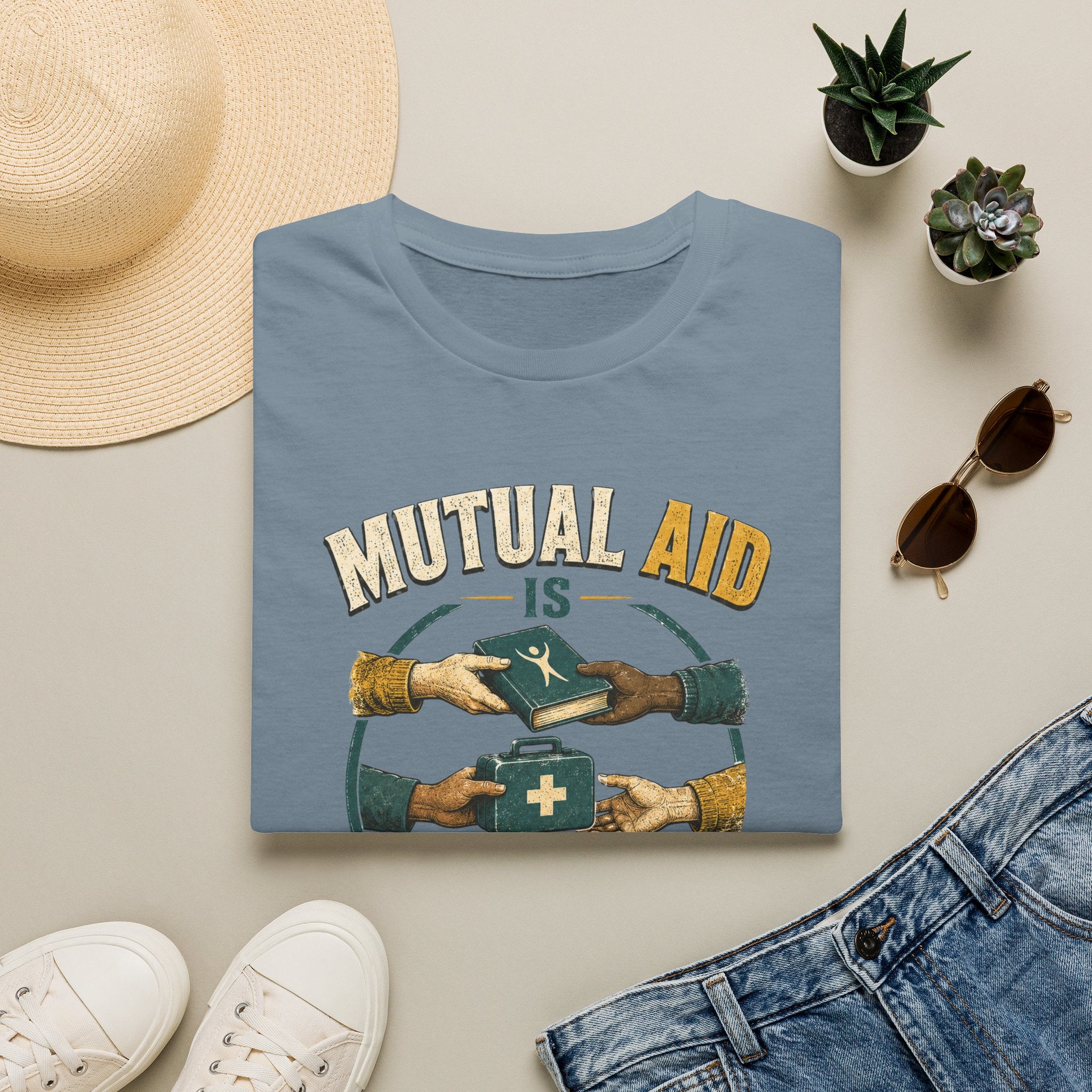Mutual Aid Is Applied Humanism T-Shirt — Community Support Volunteer Shirt
