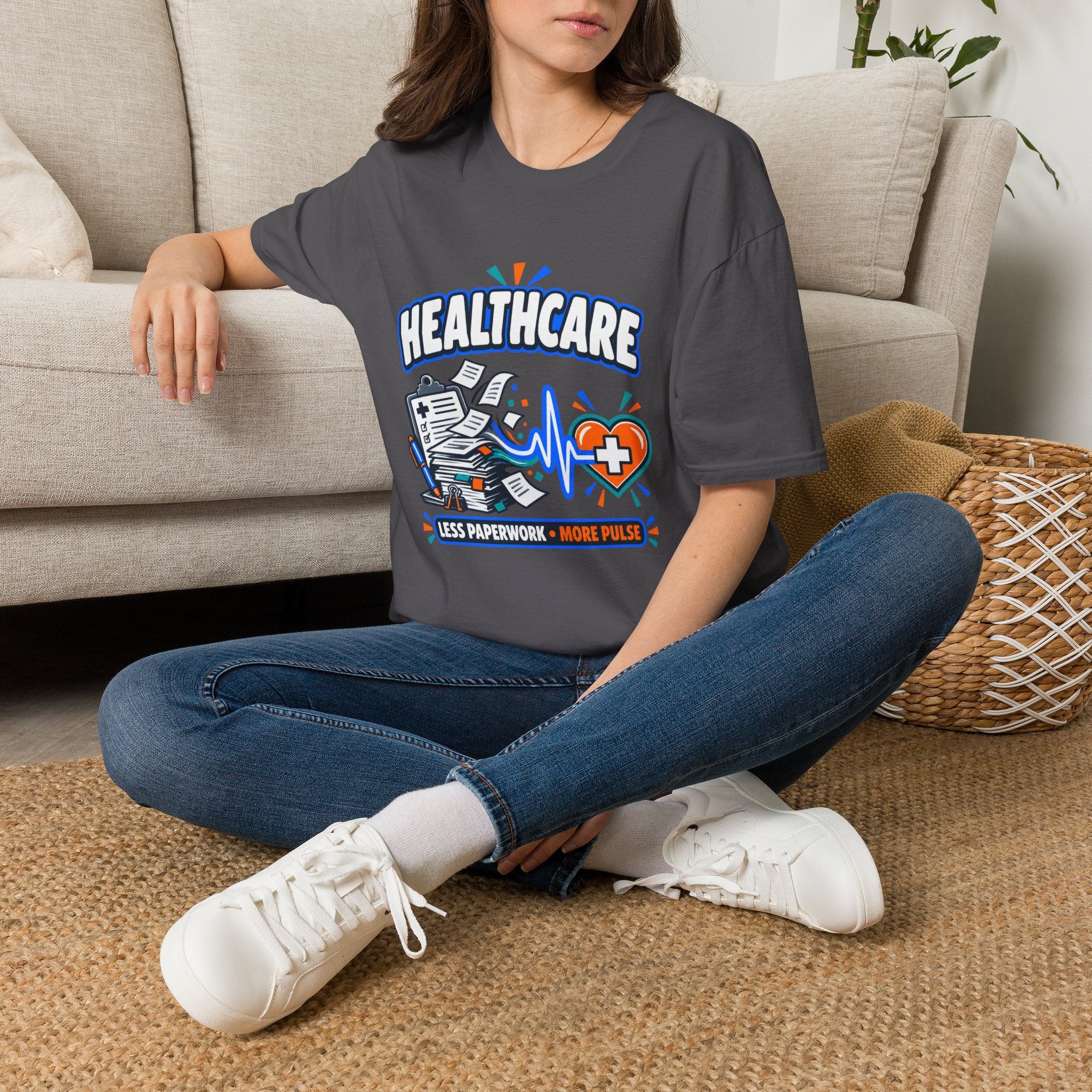 Healthcare T-Shirt — Funny "Less Paperwork, More Patients" Medical Appreciation Tee