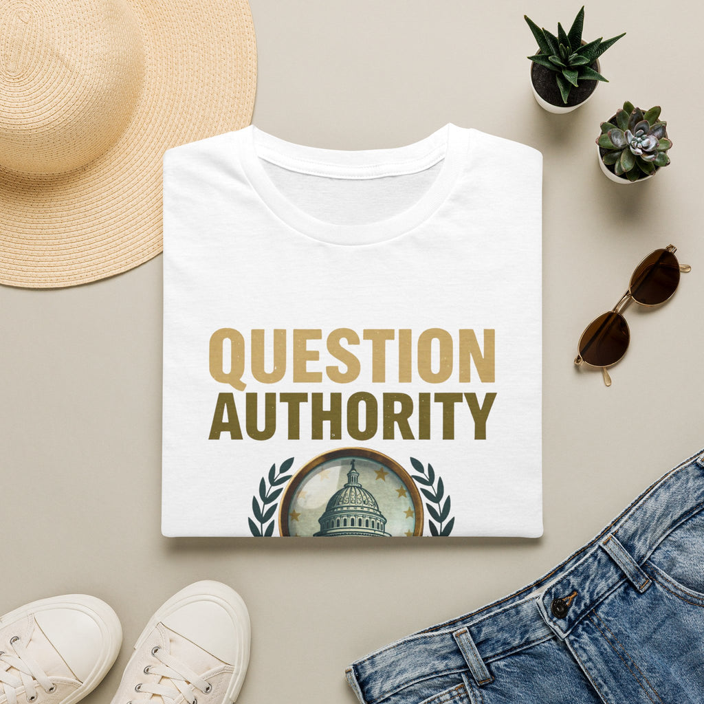 Question Authority T-Shirt — "Question Authority, Then Question Yourself" Political Statement Tee