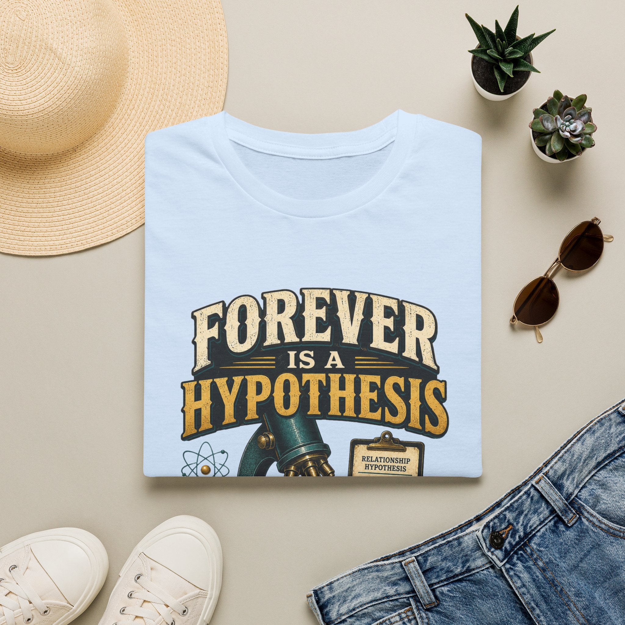 Forever Is a Hypothesis T-Shirt — Science Humor 'Test Before Signing' Tee