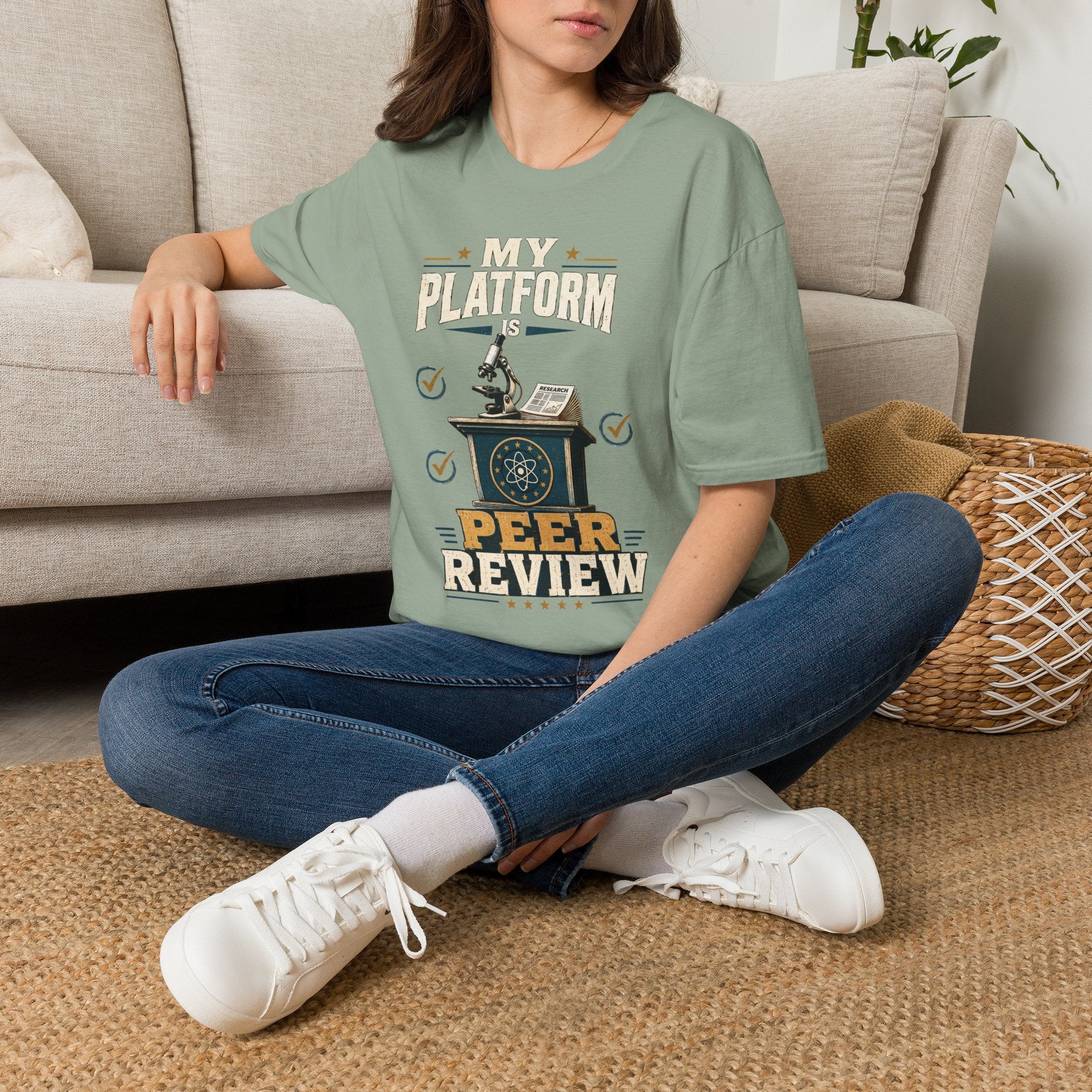 Peer Review T-Shirt — “My Platform is Peer Review” Science Graphic Tee