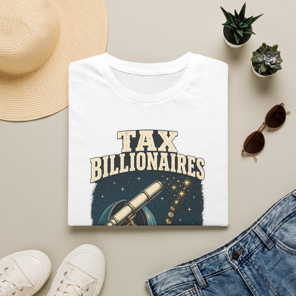 “Tax Billionaires” Telescope Graphic