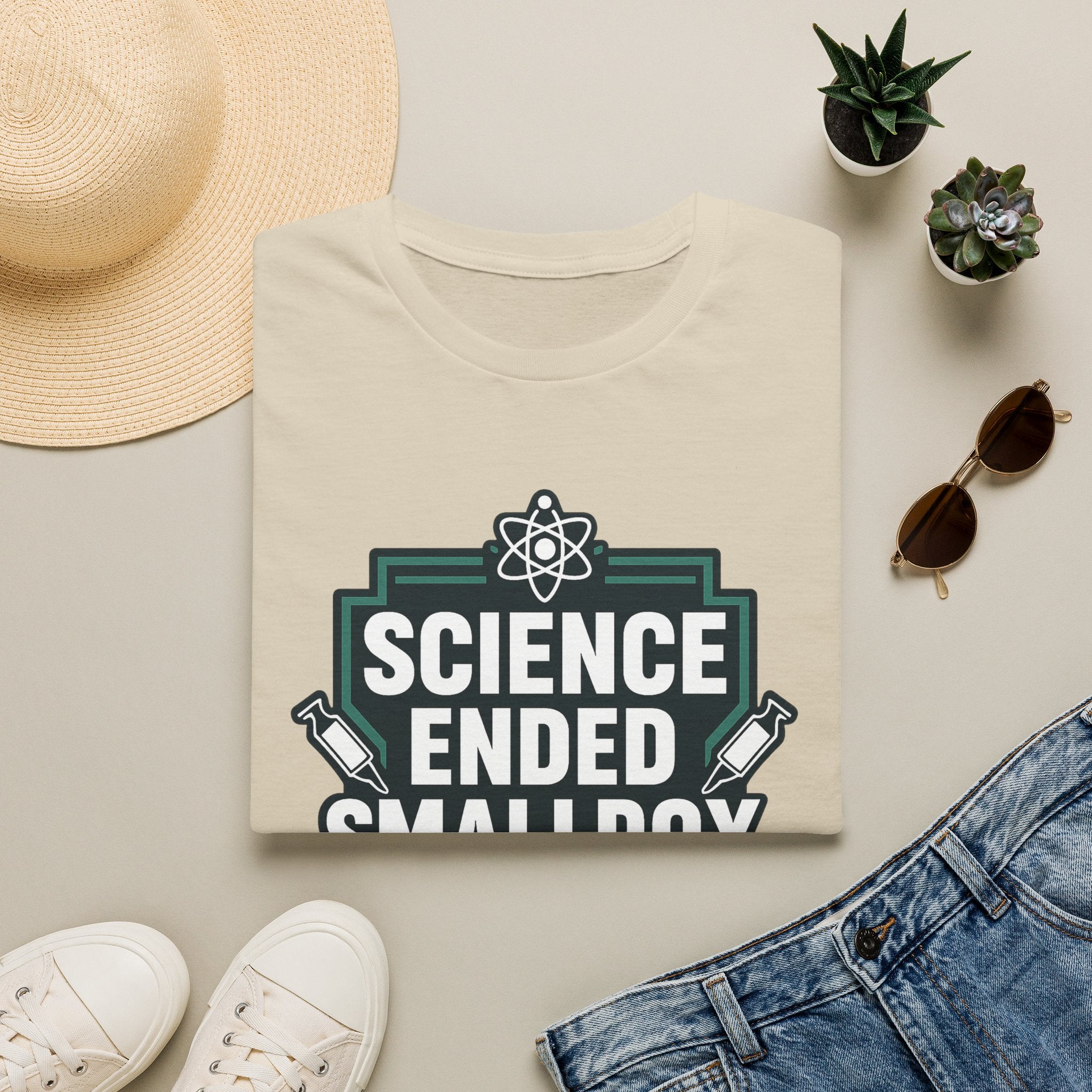 Science Ended Smallpox T-Shirt — Retro Science Graphic Tee