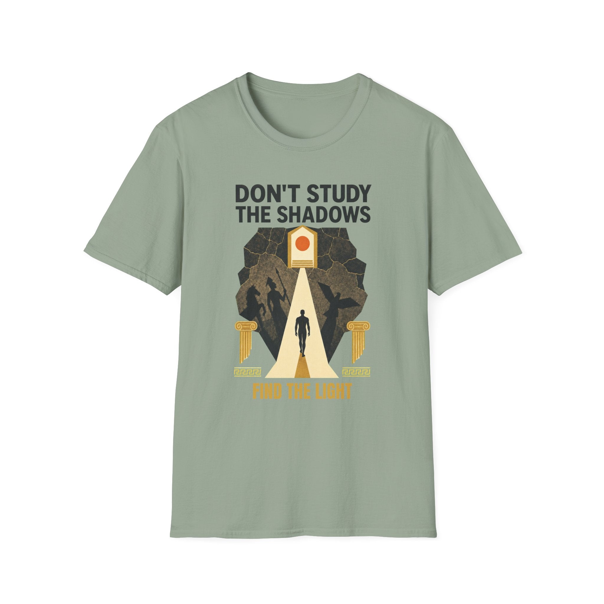 "Don't Study the Shadows, Find the Light" Inspirational Graphic Tee