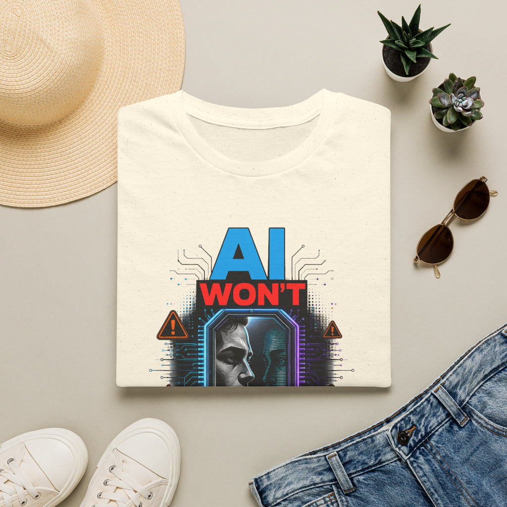 "AI Won't Save Us From Ourselves" Futuristic Tech Statement Tee